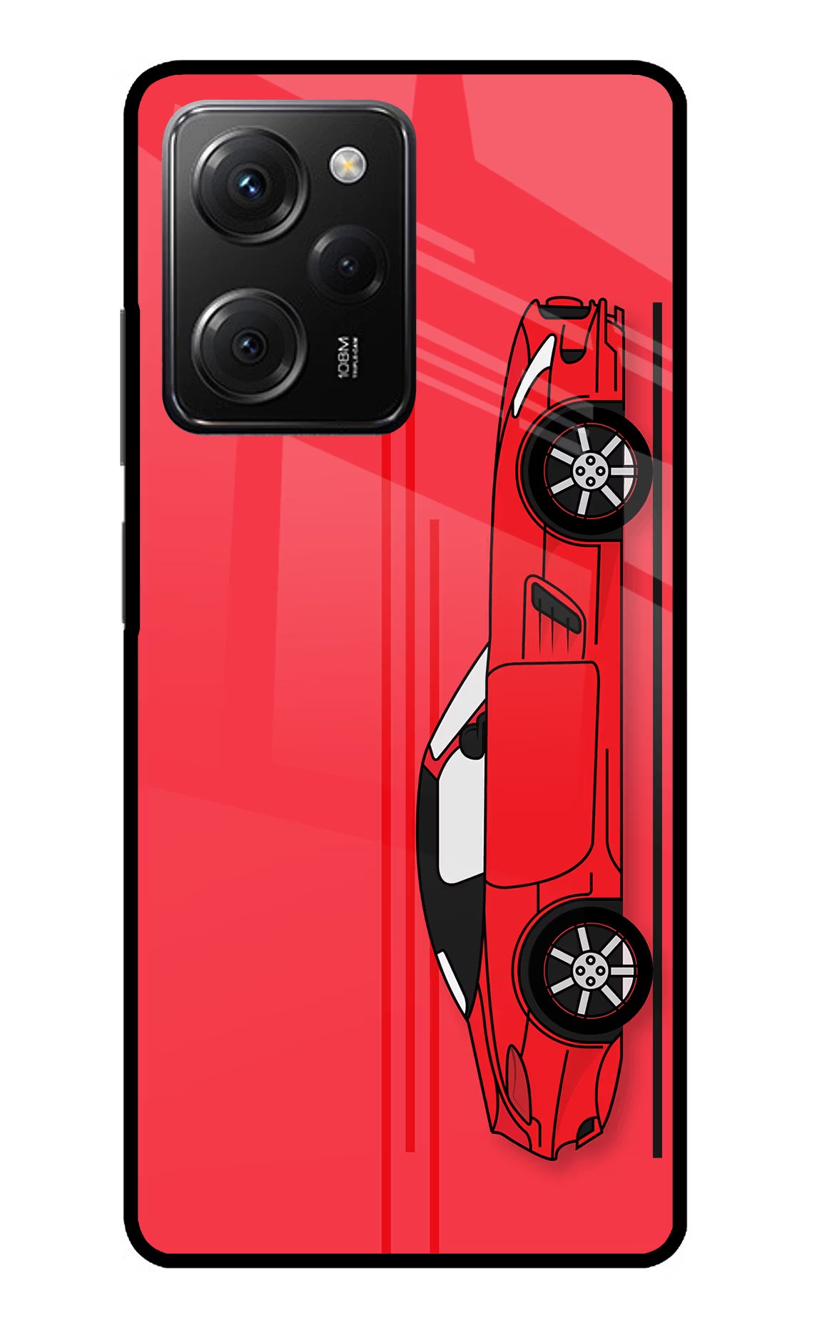 Red Velocity Poco X5 Pro 5G Glass Case - Red Velocity Poco X5 Pro 5G Glass Case Red Velocity Poco X5 Pro 5G Glass Case