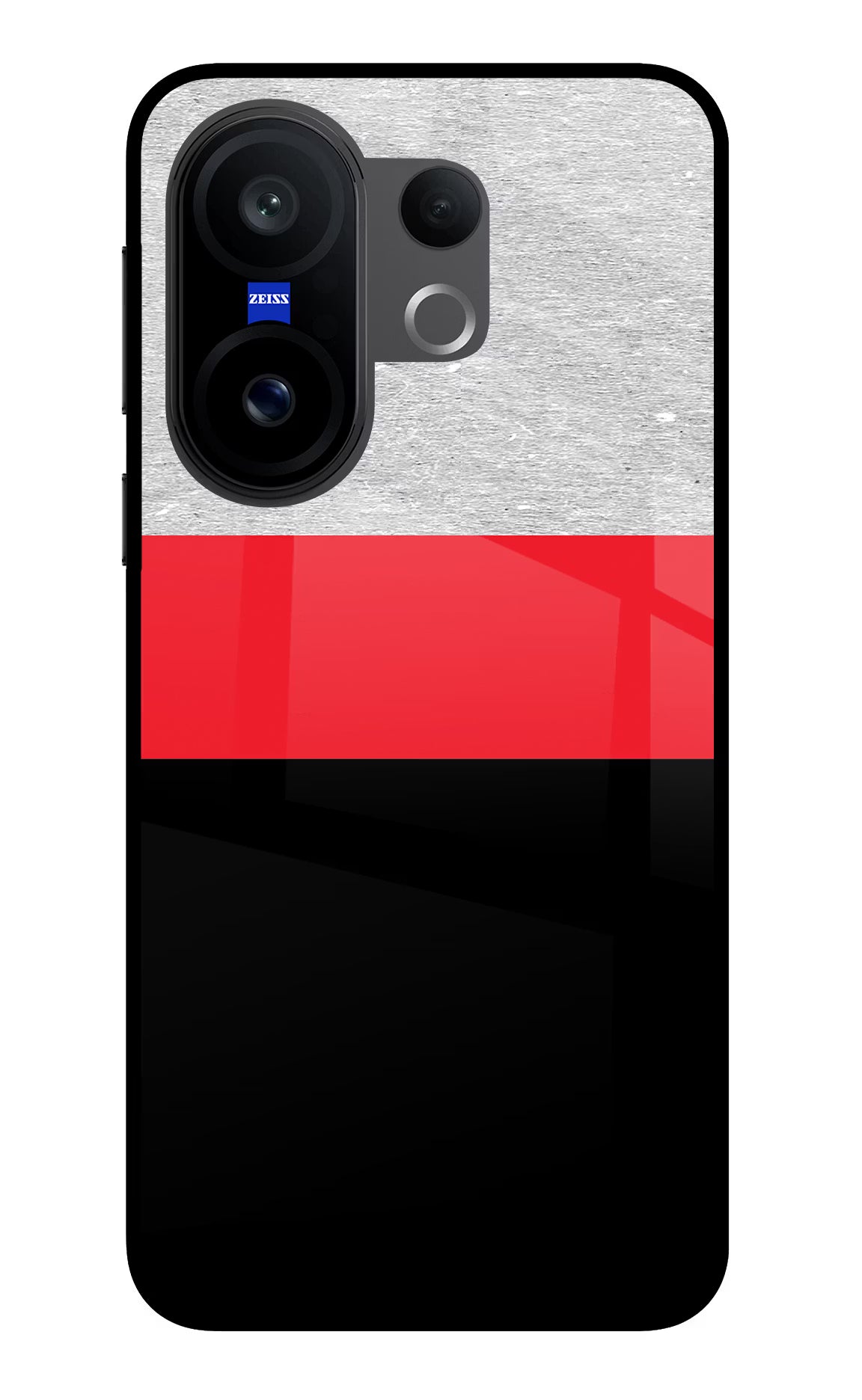 Tri Color Pattern Vivo X200 FE Glass Case - Tri Color Pattern Vivo X200 FE Glass Case Tri Color Pattern Vivo X200 FE Glass Case