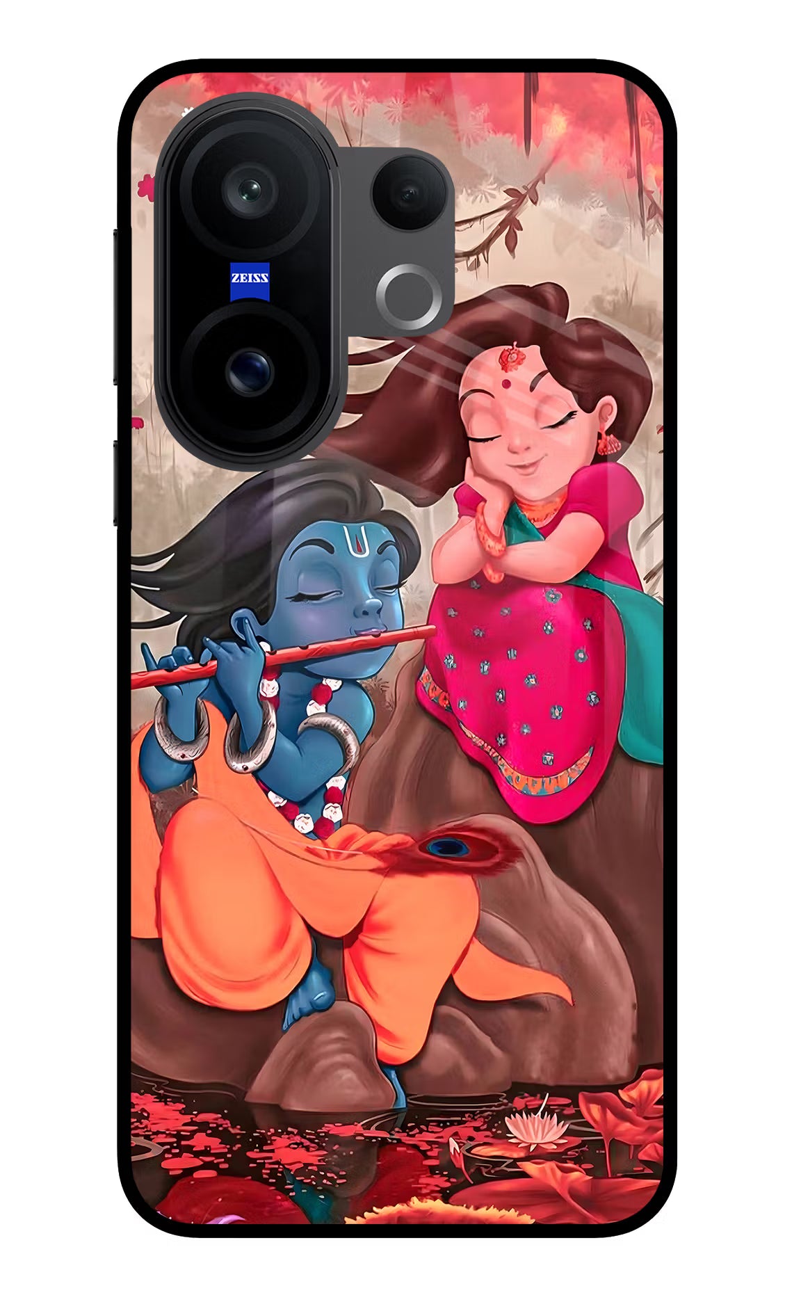 Radhe Krishna Vivo X200 FE Glass Case - Radhe Krishna Vivo X200 FE Glass Case Radhe Krishna Vivo X200 FE Glass Case