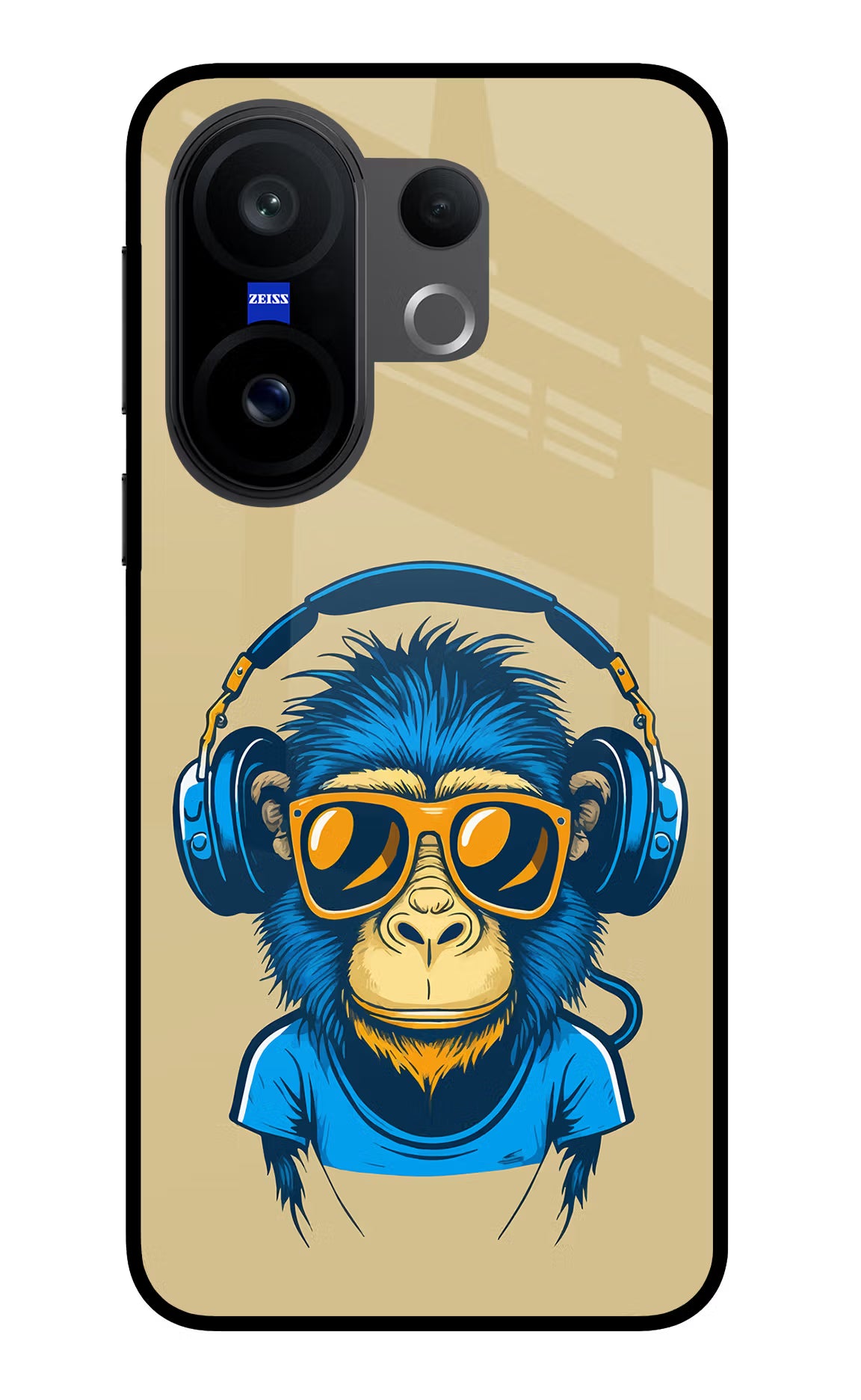 Monkey Headphone Vivo X200 FE Glass Case - Monkey Headphone Vivo X200 FE Glass Case Monkey Headphone Vivo X200 FE Glass Case