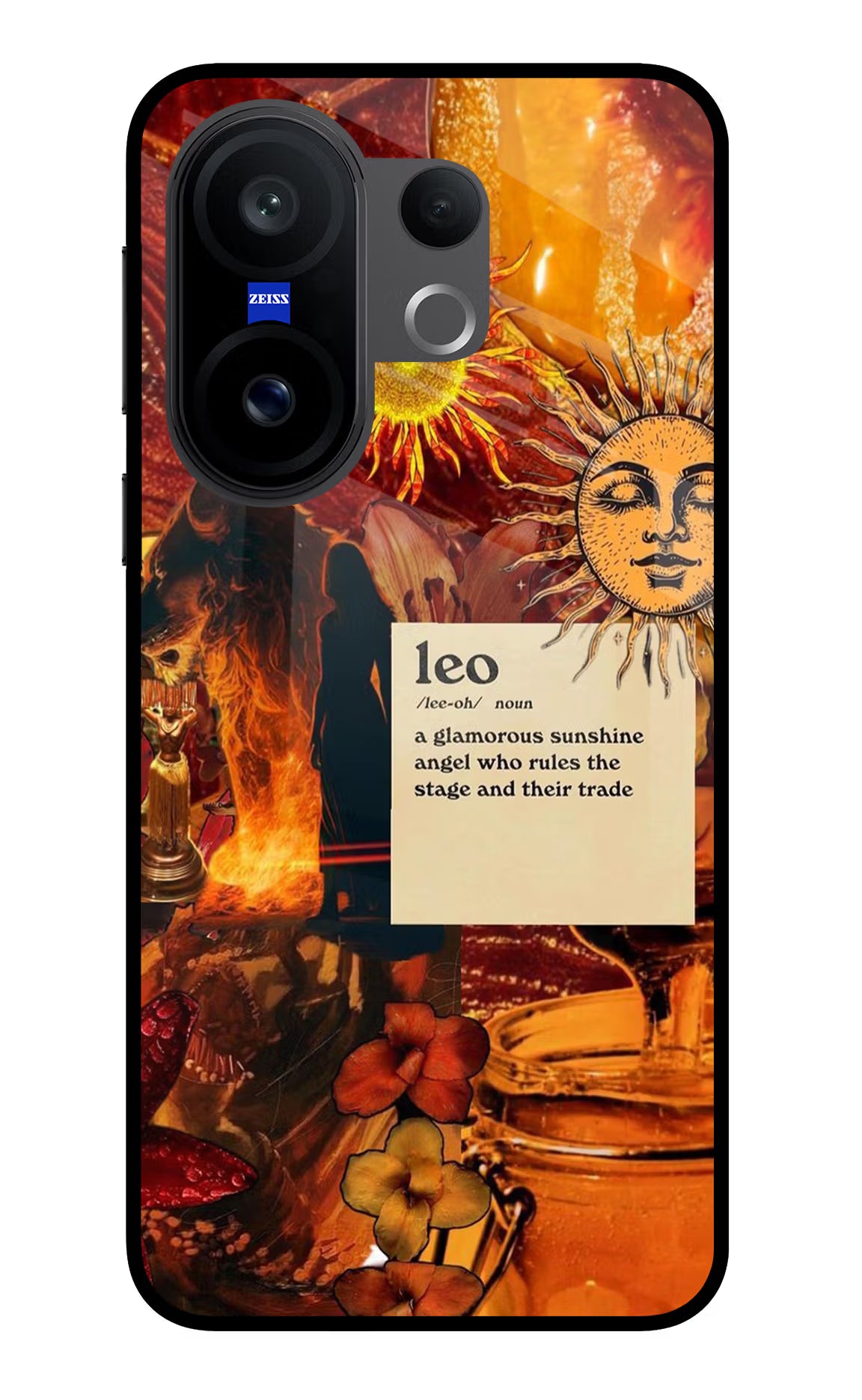 Leo Zodiac Vivo X200 FE Glass Case - Leo Zodiac Vivo X200 FE Glass Case Leo Zodiac Vivo X200 FE Glass Case