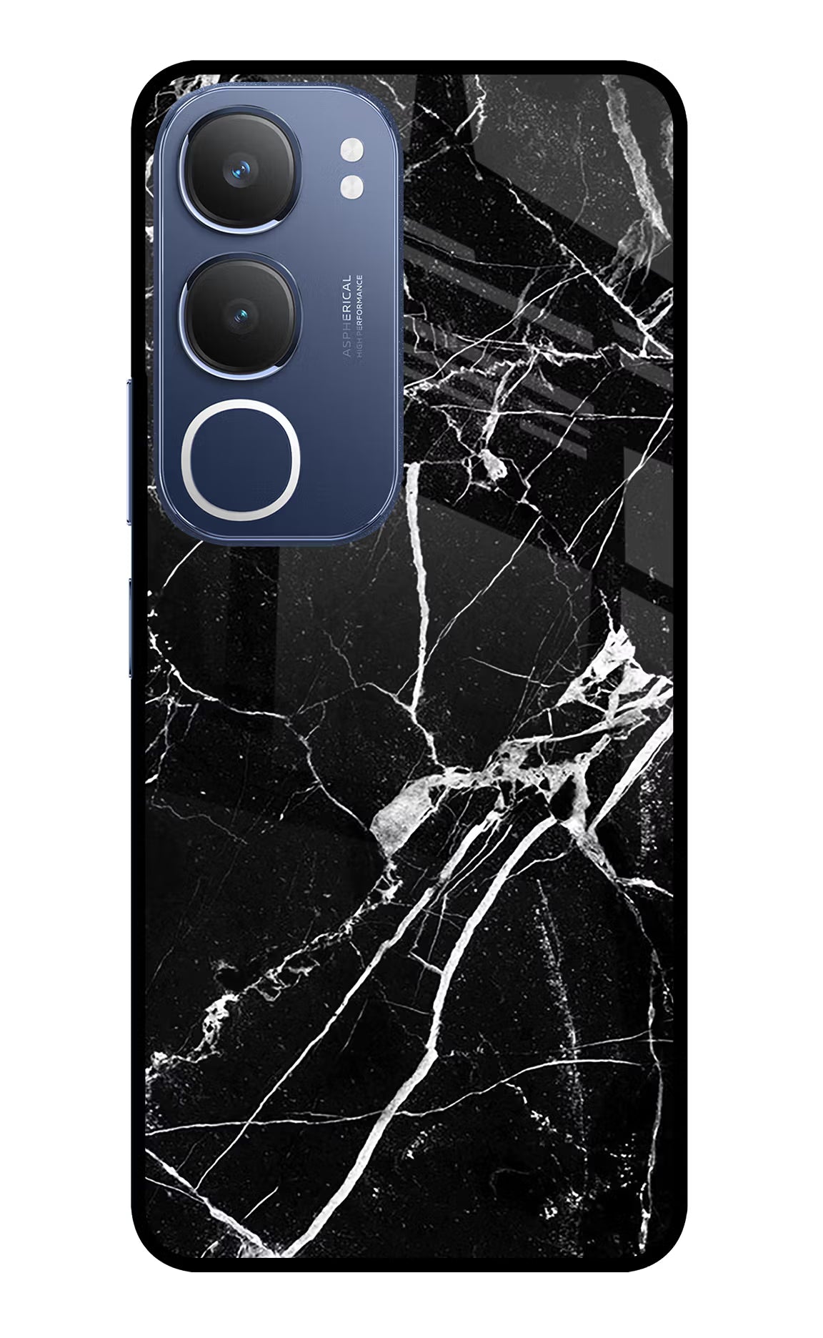 Black Marble Pattern Vivo Y29 5G Glass Case - Black Marble Pattern Vivo Y29 5G Glass Case Black Marble Pattern Vivo Y29 5G Glass Case