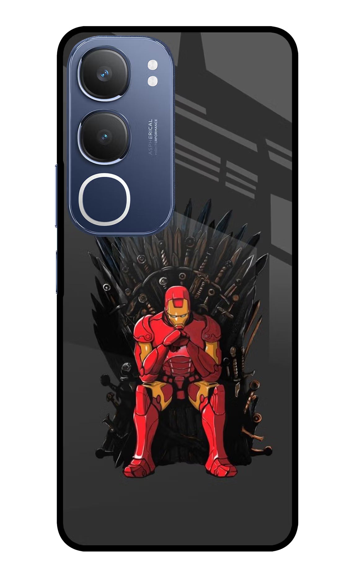Ironman Throne Vivo Y29 5G Glass Case - Ironman Throne Vivo Y29 5G Glass Case Ironman Throne Vivo Y29 5G Glass Case