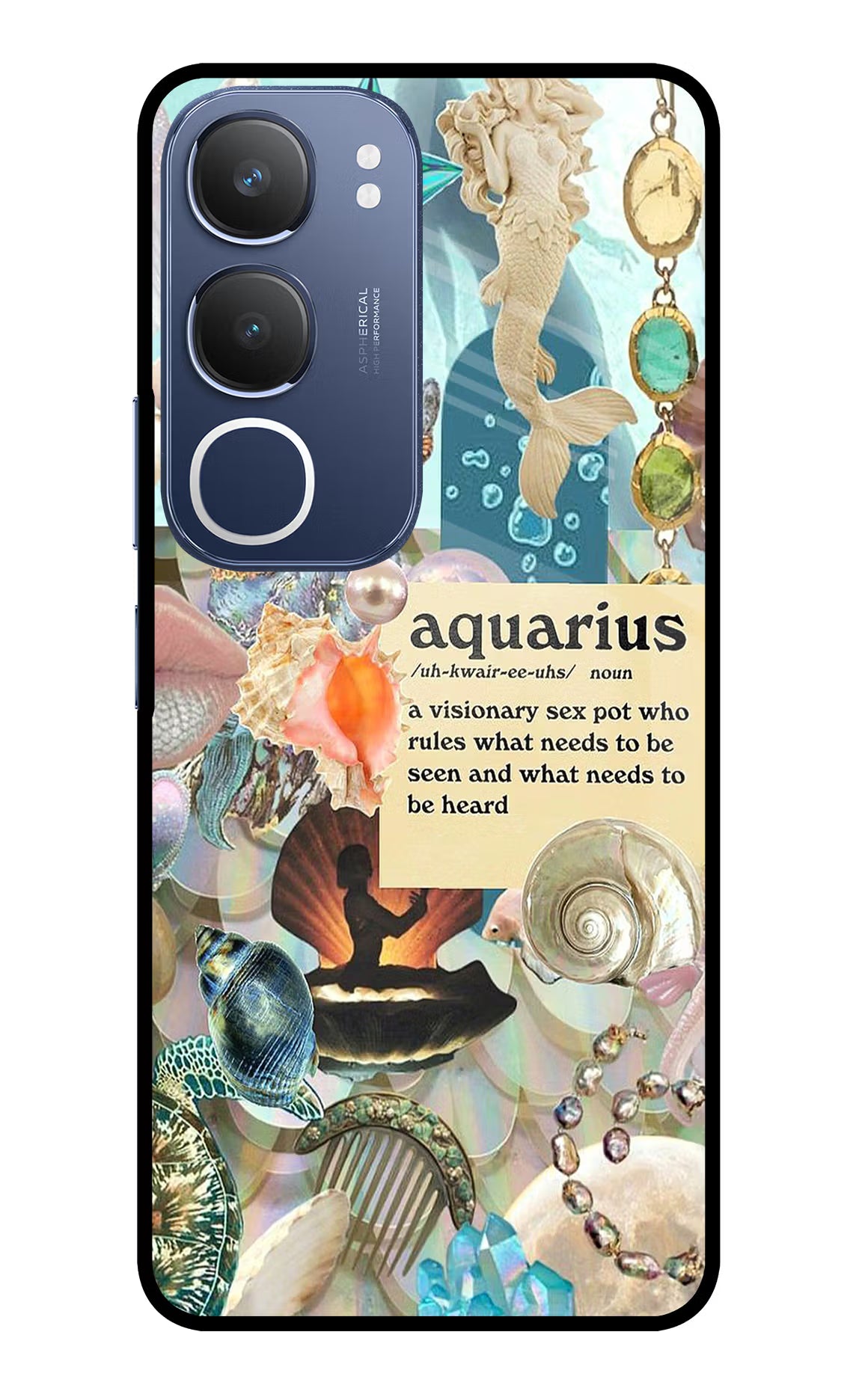 Aquarius Zodiac Vivo Y29 5G Glass Case - Aquarius Zodiac Vivo Y29 5G Glass Case Aquarius Zodiac Vivo Y29 5G Glass Case