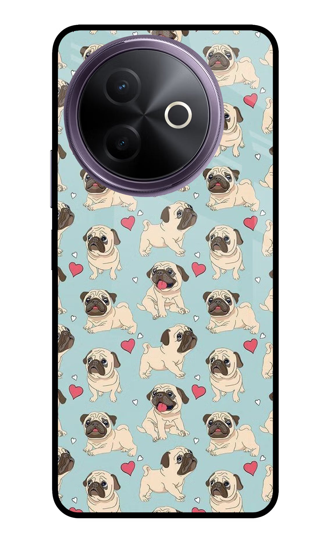 Pug Dog Vivo Y39 5G Glass Case - Pug Dog Vivo Y39 5G Glass Case Pug Dog Vivo Y39 5G Glass Case