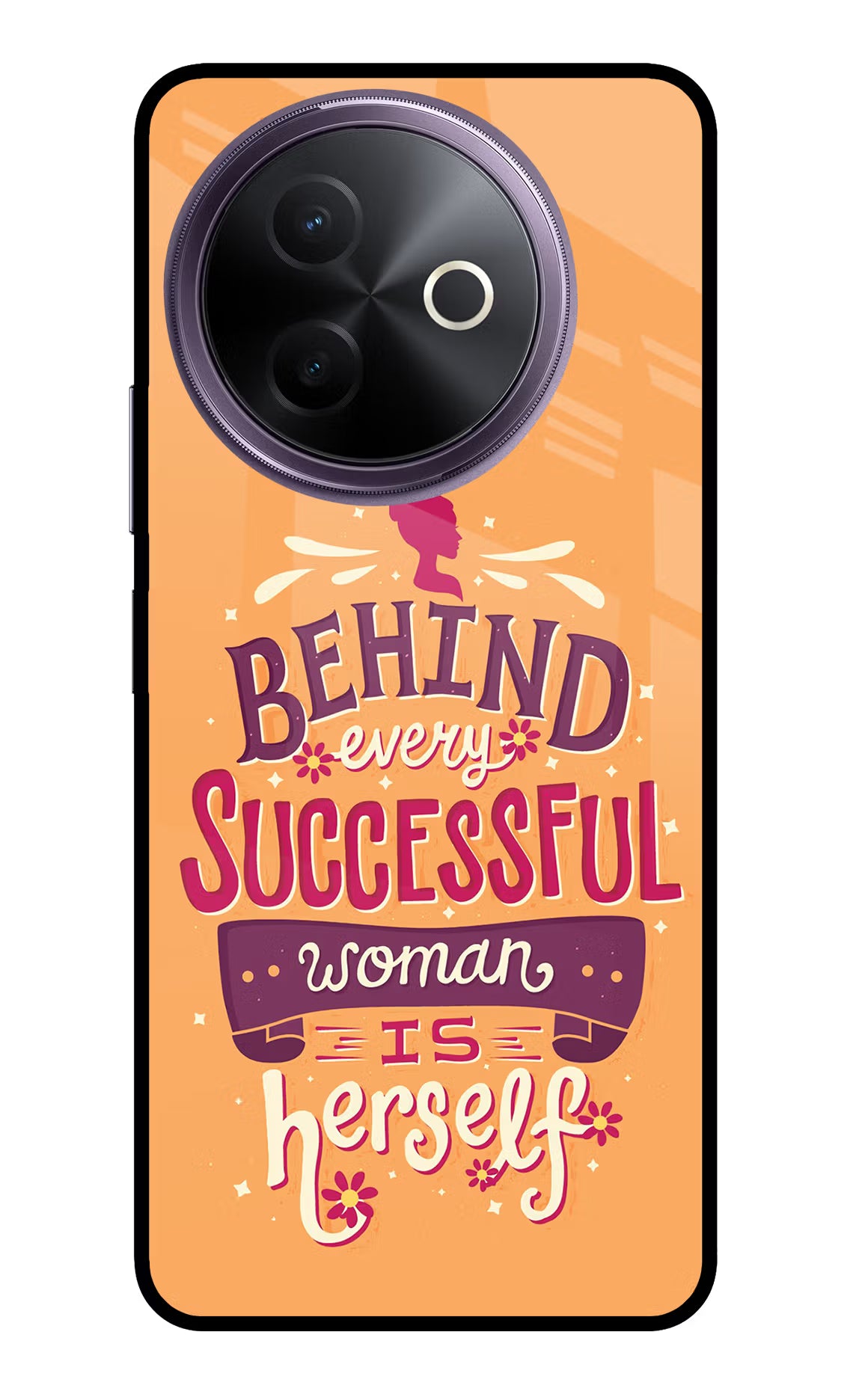 Behind Every Successful Woman There Is Herself Vivo Y39 5G Glass Case - Behind Every Successful Woman There Is Herself Vivo Y39 5G Glass Case Behind Every Successful Woman There Is Herself Vivo Y39 5G Glass Case