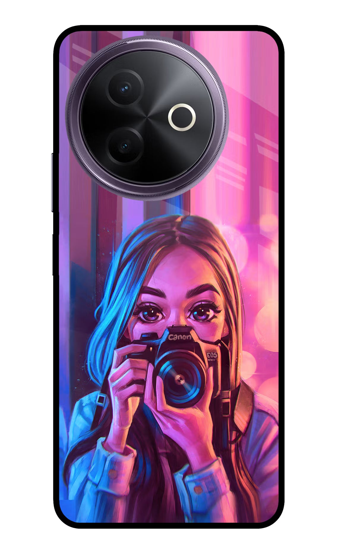 Girl Photographer Vivo Y39 5G Glass Case - Girl Photographer Vivo Y39 5G Glass Case Girl Photographer Vivo Y39 5G Glass Case