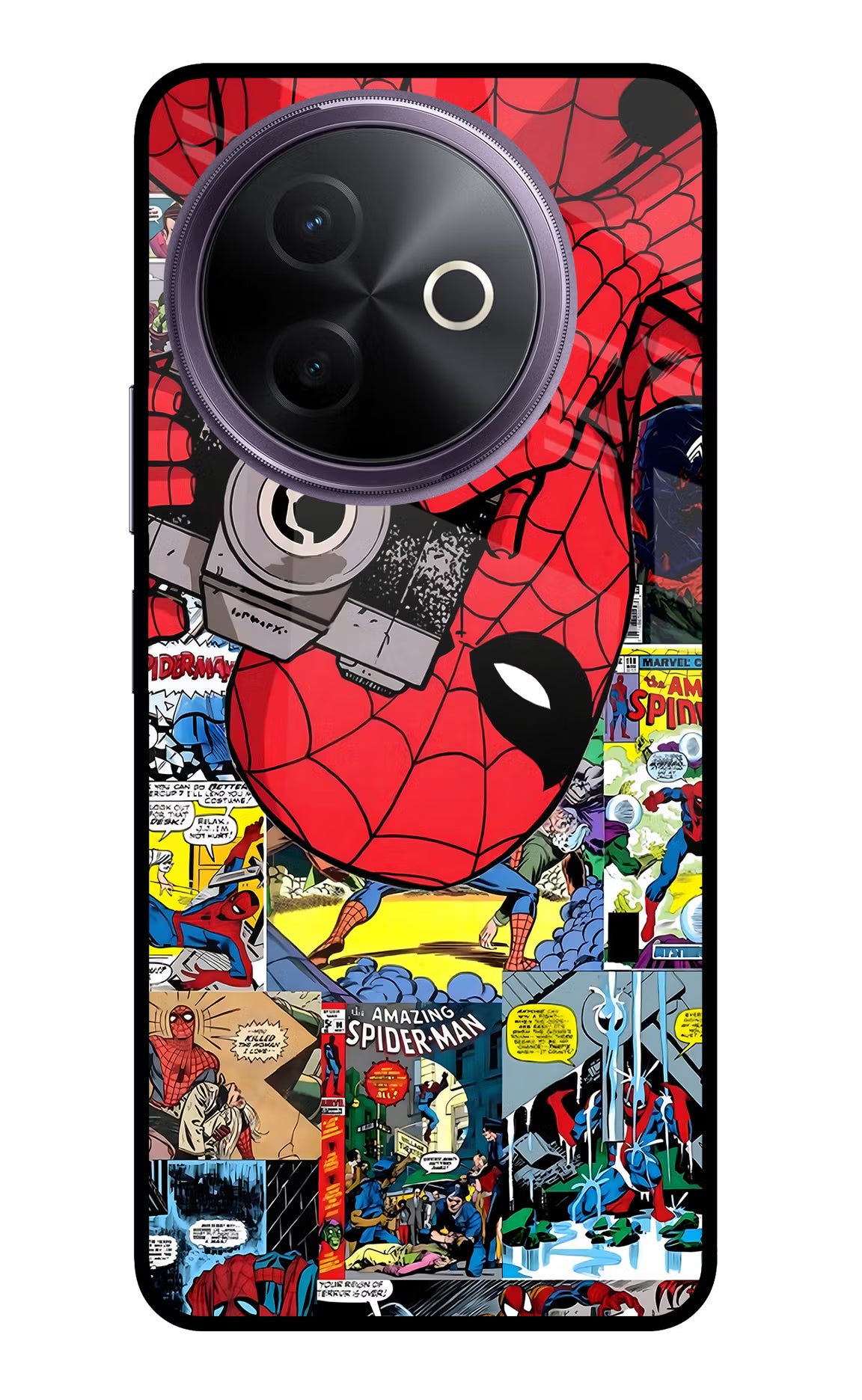 Spider Man Vivo Y39 5G Glass Case - Spider Man Vivo Y39 5G Glass Case Spider Man Vivo Y39 5G Glass Case