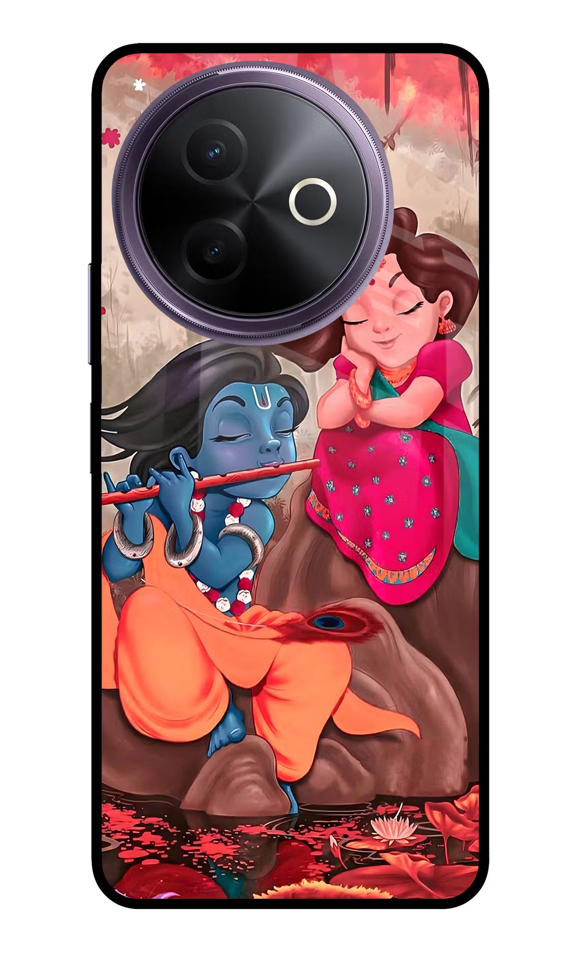 Radhe Krishna Vivo Y39 5G Glass Case - Radhe Krishna Vivo Y39 5G Glass Case Radhe Krishna Vivo Y39 5G Glass Case