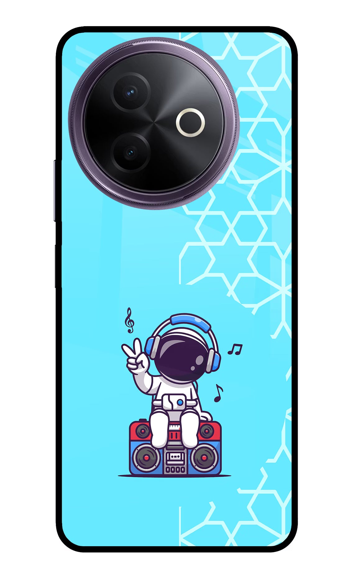 Cute Astronaut Chilling Vivo Y39 5G Glass Case - Cute Astronaut Chilling Vivo Y39 5G Glass Case Cute Astronaut Chilling Vivo Y39 5G Glass Case
