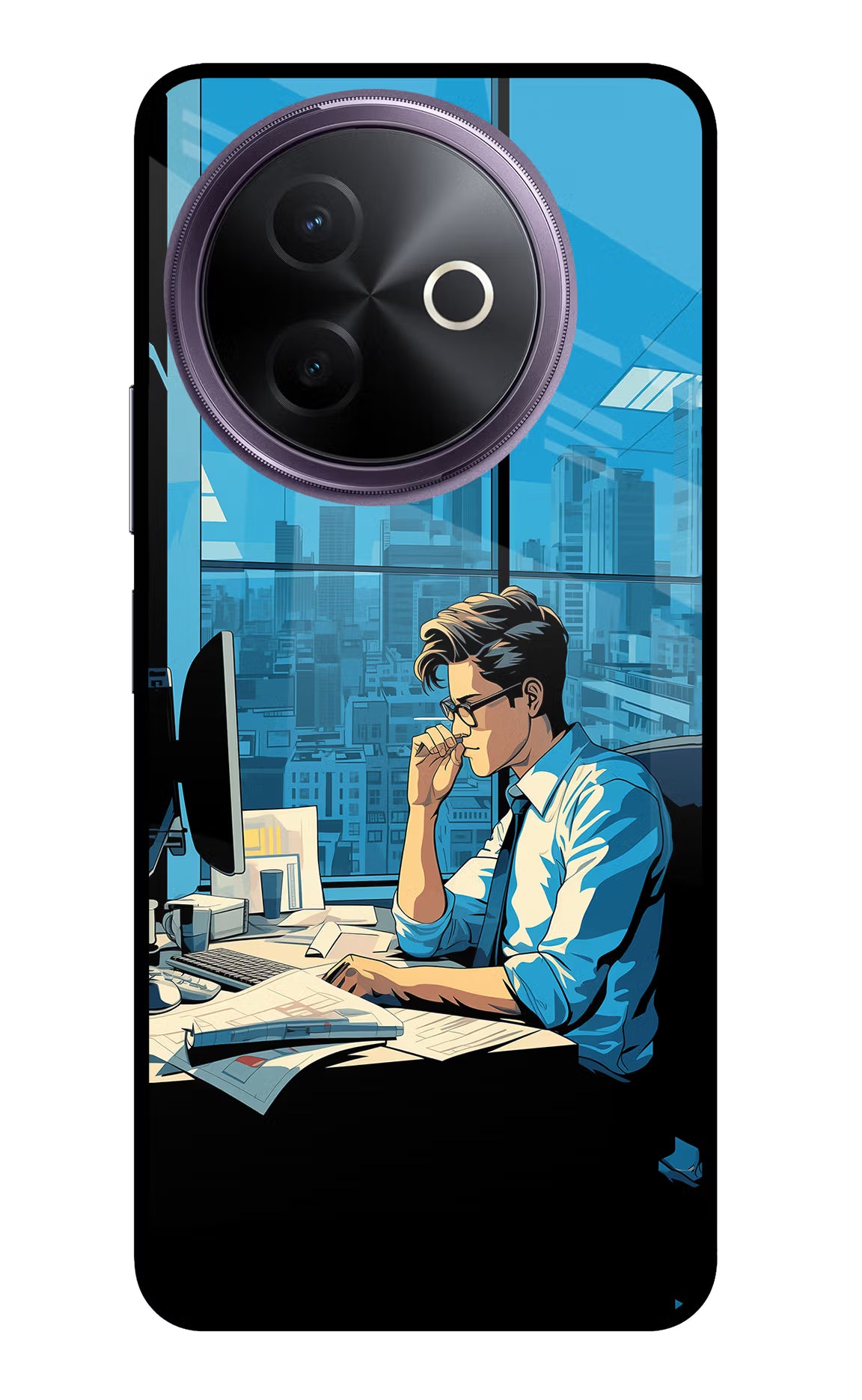 Focused Hustler (AI Generated) Vivo Y39 5G Glass Case - Focused Hustler (AI Generated) Vivo Y39 5G Glass Case Focused Hustler (AI Generated) Vivo Y39 5G Glass Case