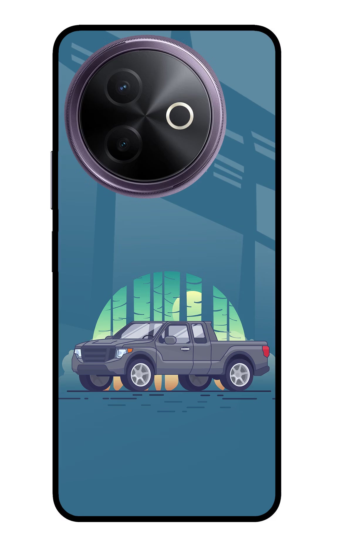 Retro Garage Vibe Vivo Y39 5G Glass Case - Retro Garage Vibe Vivo Y39 5G Glass Case Retro Garage Vibe Vivo Y39 5G Glass Case