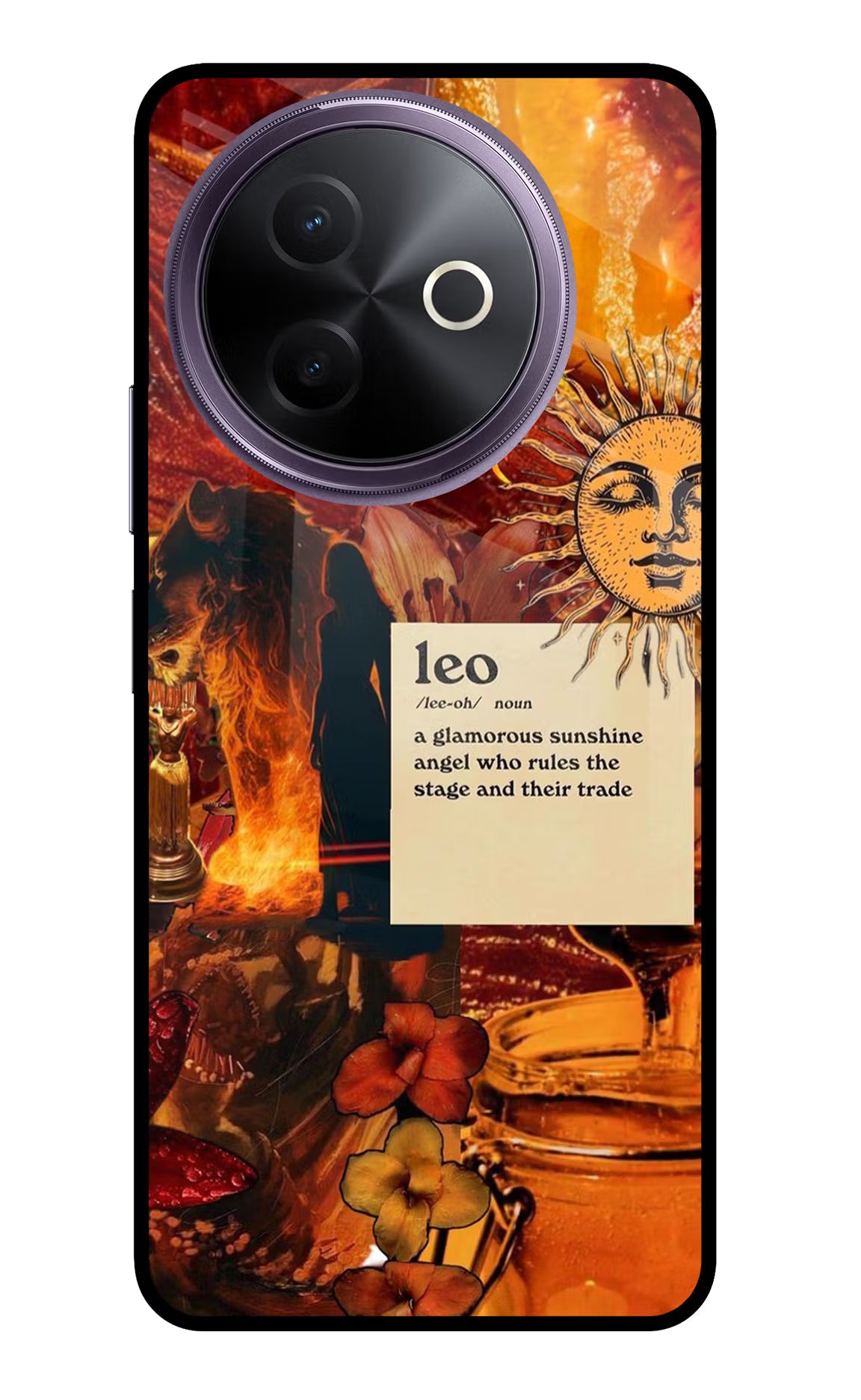 Leo Zodiac Vivo Y39 5G Glass Case - Leo Zodiac Vivo Y39 5G Glass Case Leo Zodiac Vivo Y39 5G Glass Case