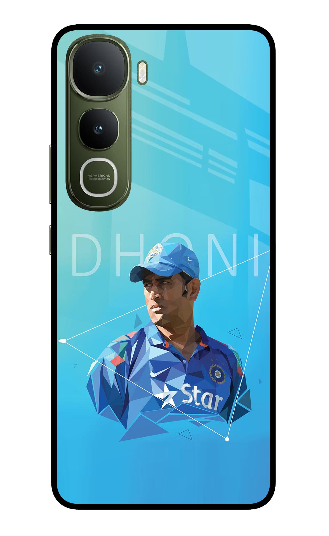 Dhoni Artwork Vivo Y400 5G Glass Case - Dhoni Artwork Vivo Y400 5G Glass Case Dhoni Artwork Vivo Y400 5G Glass Case
