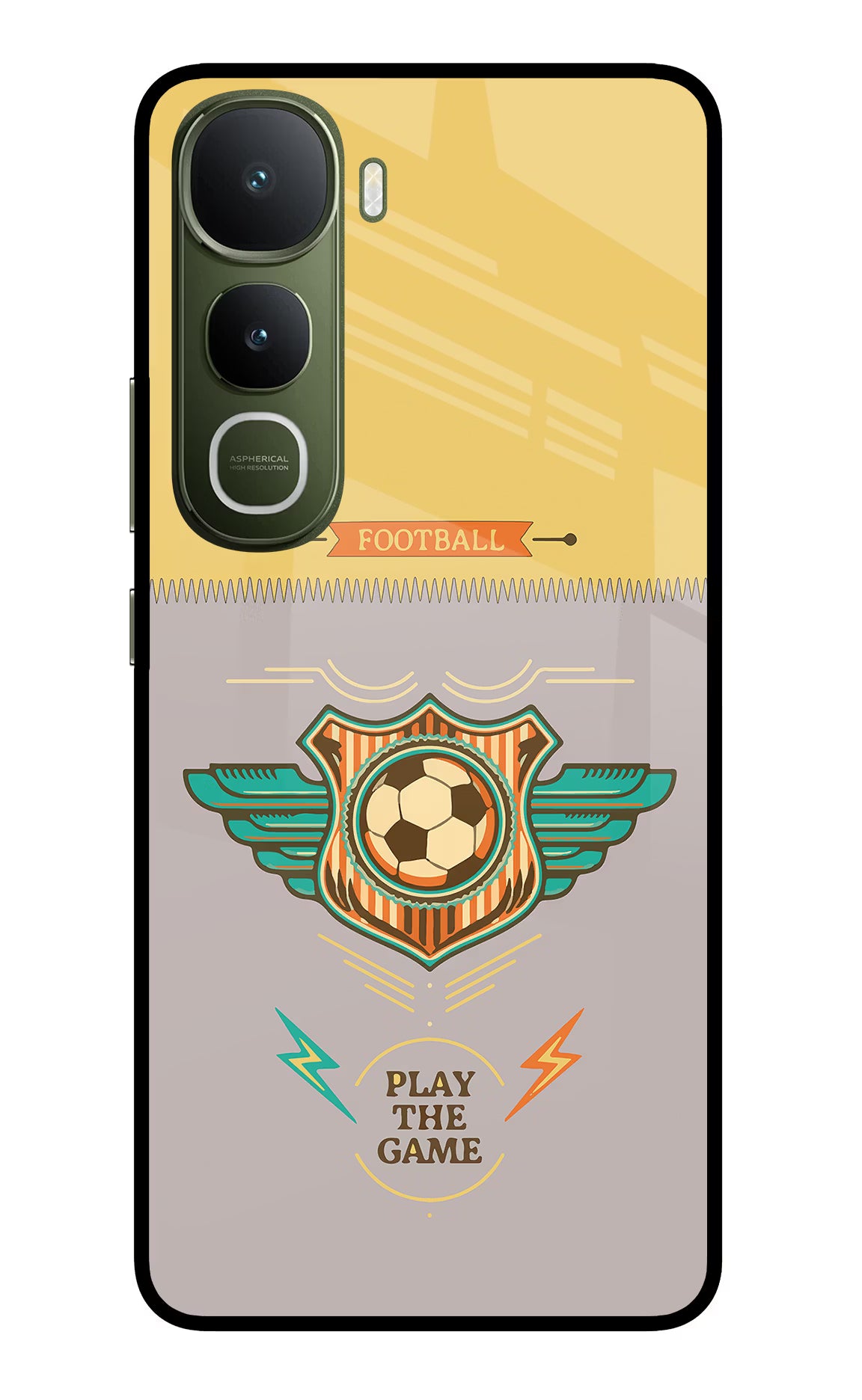 Football Vivo Y400 5G Glass Case - Football Vivo Y400 5G Glass Case Football Vivo Y400 5G Glass Case