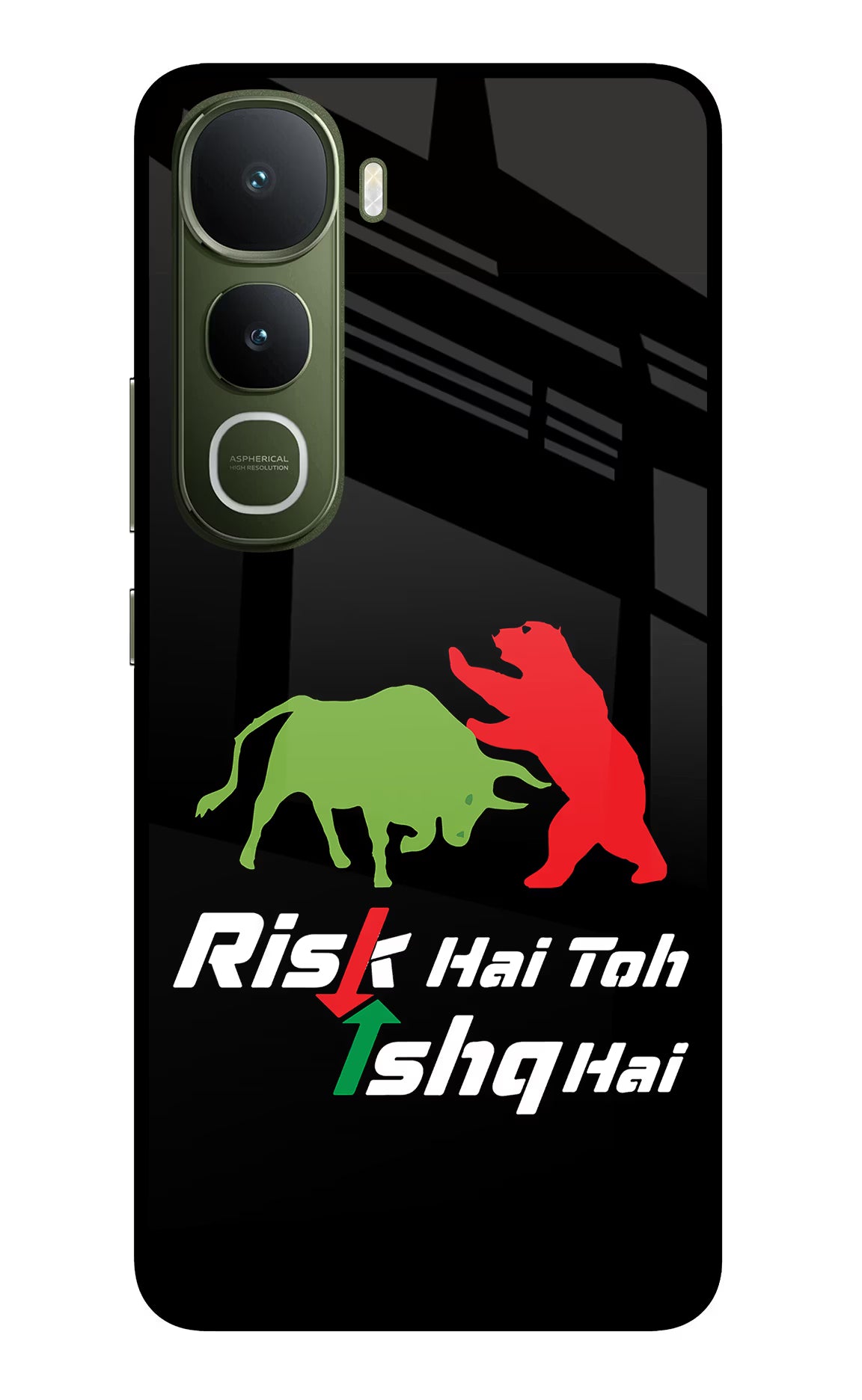 Risk Hai Toh Ishq Hai Vivo Y400 5G Glass Case - Risk Hai Toh Ishq Hai Vivo Y400 5G Glass Case Risk Hai Toh Ishq Hai Vivo Y400 5G Glass Case