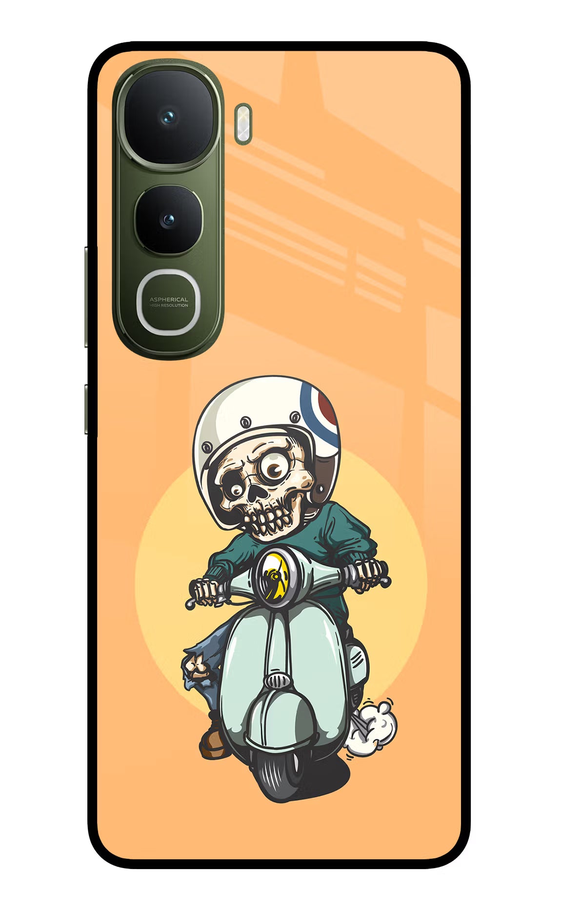 Undead Biker Vivo Y400 5G Glass Case - Undead Biker Vivo Y400 5G Glass Case Undead Biker Vivo Y400 5G Glass Case