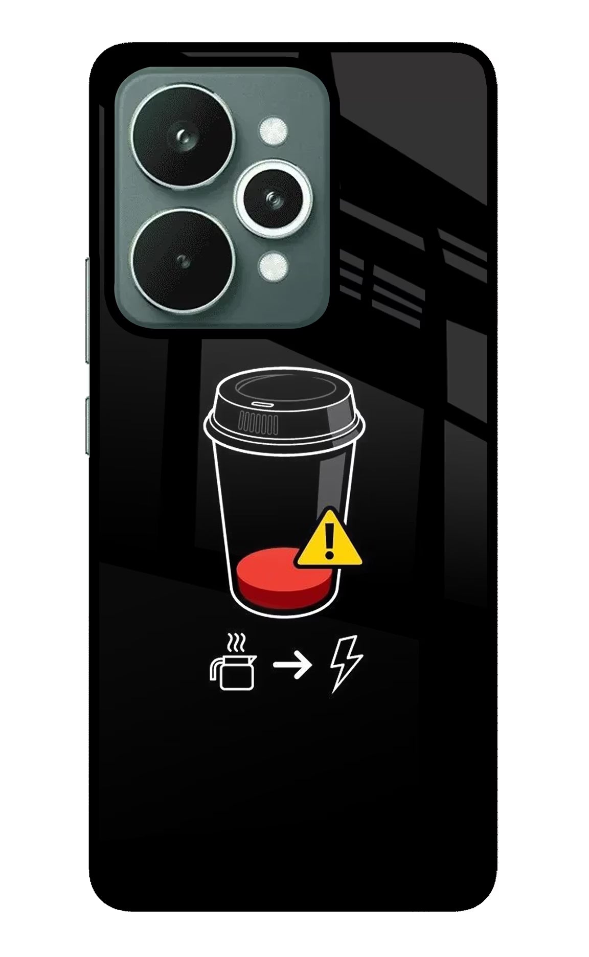 Coffee Realme 15 Glass Case - Coffee Realme 15 Glass Case Coffee Realme 15 Glass Case