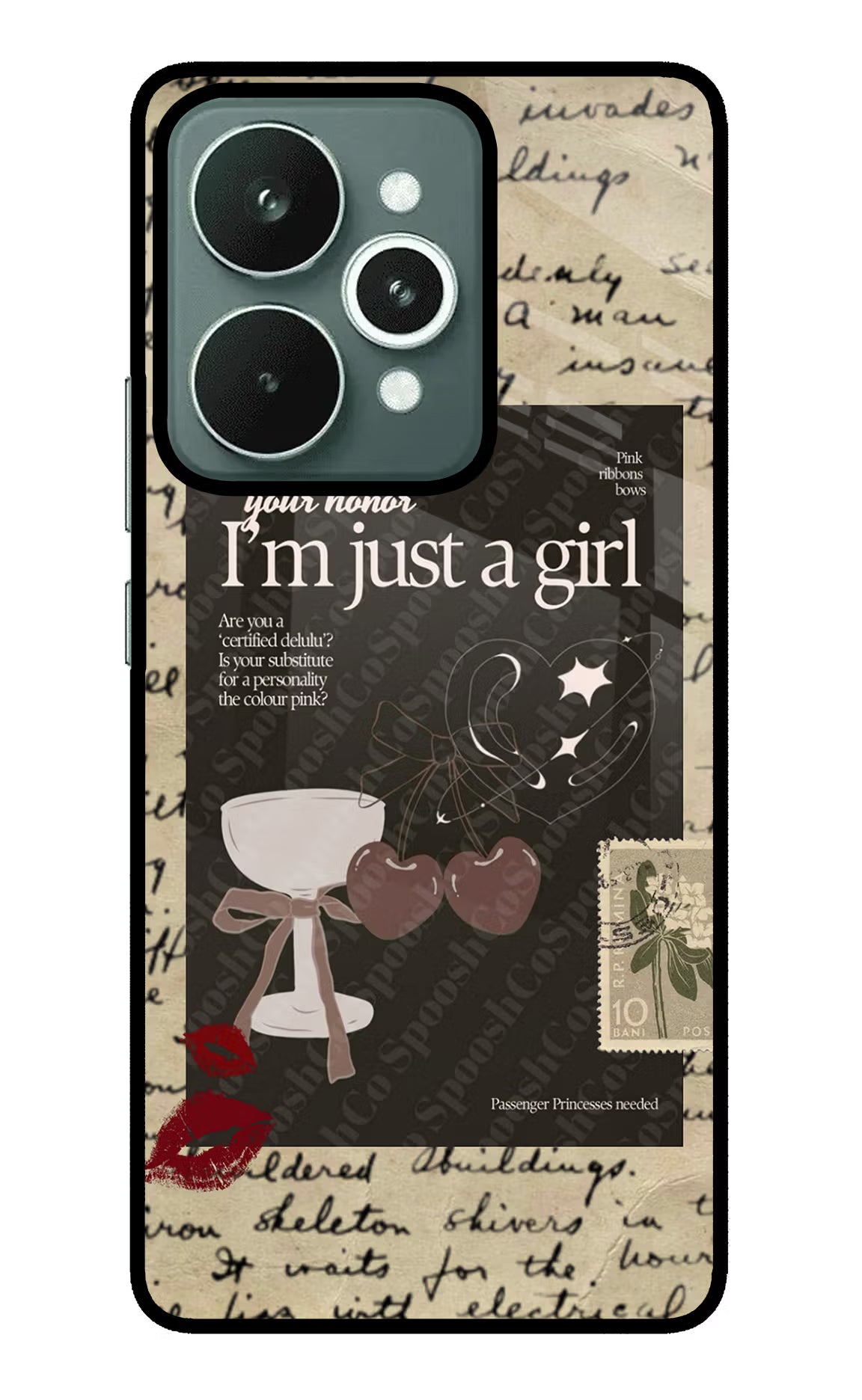 I am just a girl Realme 15 Glass Case - I am just a girl Realme 15 Glass Case I am just a girl Realme 15 Glass Case