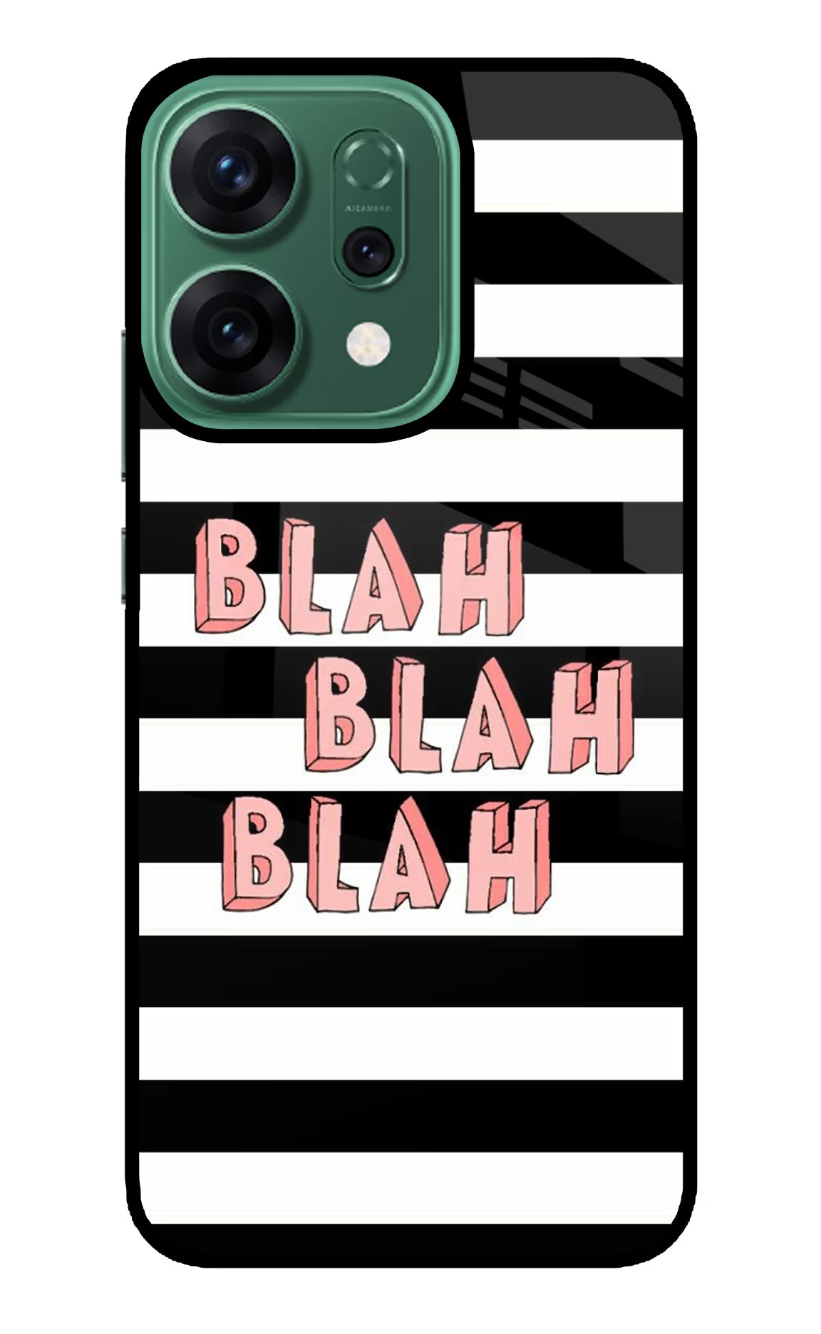 Blah Blah Blah Oppo Reno14 5G Back Cover - Blah Blah Blah Oppo Reno14 5G Glass Case Back Cover by Casekaro Blah Blah Blah Oppo Reno14 5G Glass Case Back Cover by Casekaro