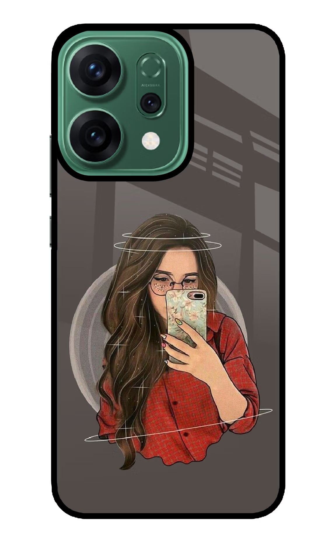 Selfie Queen Oppo Reno14 5G Back Cover - Selfie Queen Oppo Reno14 5G Glass Case Back Cover by Casekaro Selfie Queen Oppo Reno14 5G Glass Case Back Cover by Casekaro