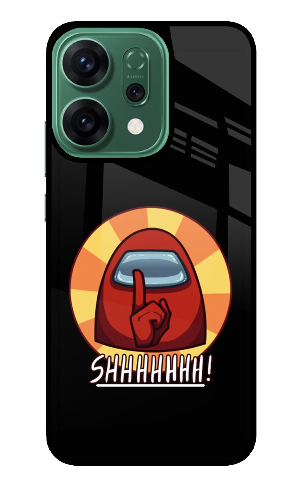 Among Us Shhh! Oppo Reno14 5G Back Cover - Among Us Shhh! Oppo Reno14 5G Glass Case Back Cover by Casekaro Among Us Shhh! Oppo Reno14 5G Glass Case Back Cover by Casekaro