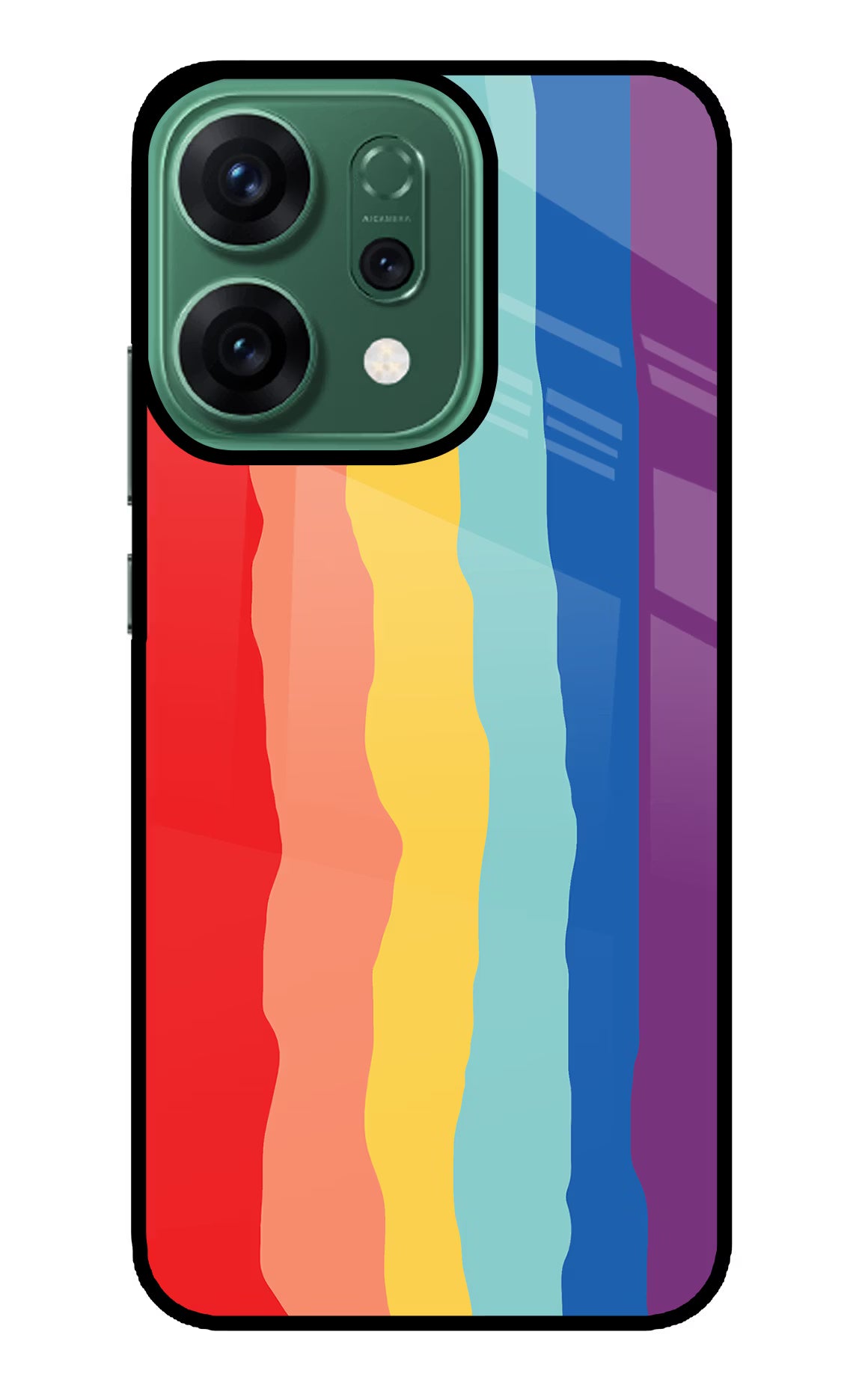Rainbow Oppo Reno14 5G Back Cover - Rainbow Oppo Reno14 5G Glass Case Back Cover by Casekaro Rainbow Oppo Reno14 5G Glass Case Back Cover by Casekaro