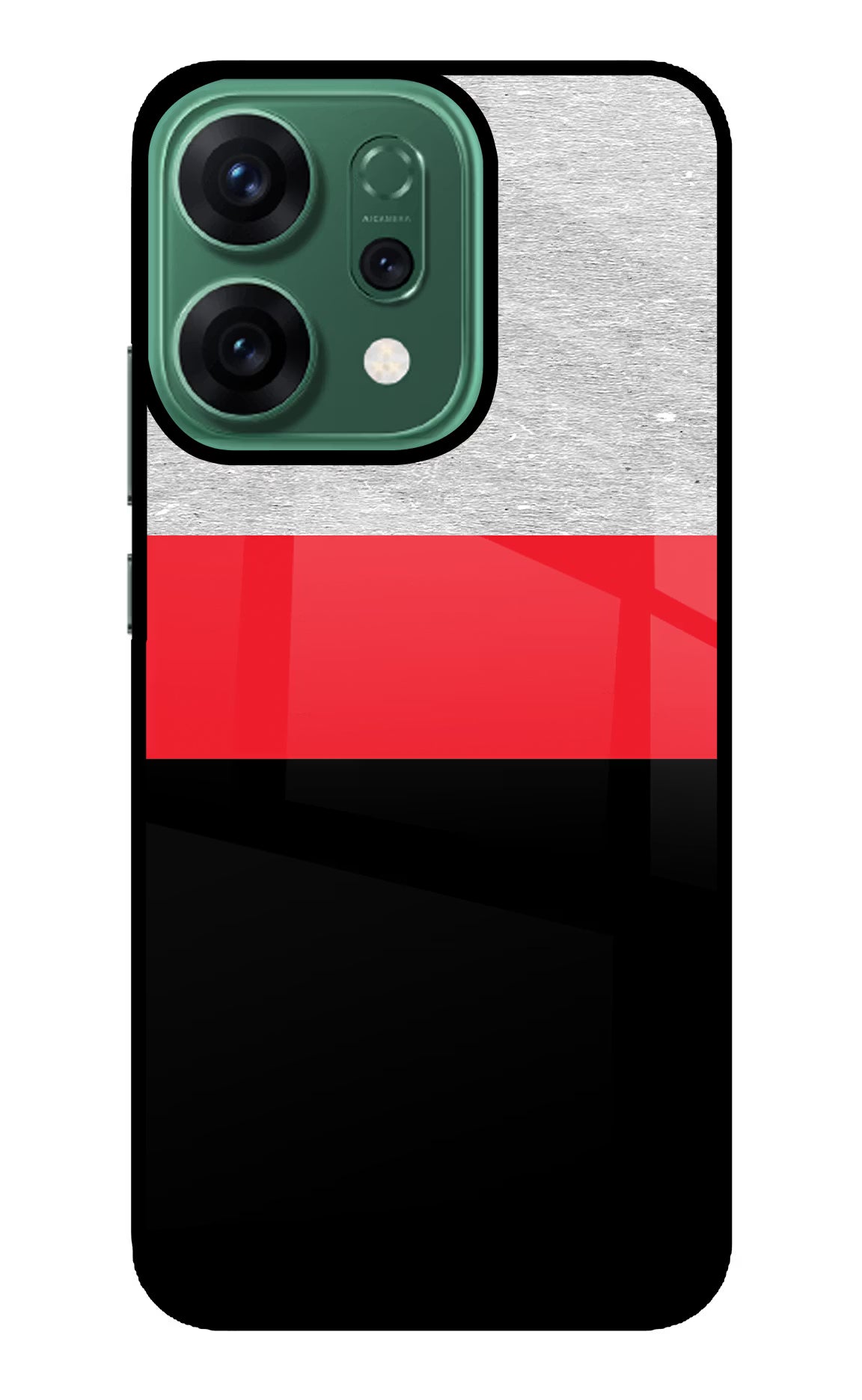 Tri Color Pattern Oppo Reno14 5G Back Cover - Tri Color Pattern Oppo Reno14 5G Glass Case Back Cover by Casekaro Tri Color Pattern Oppo Reno14 5G Glass Case Back Cover by Casekaro