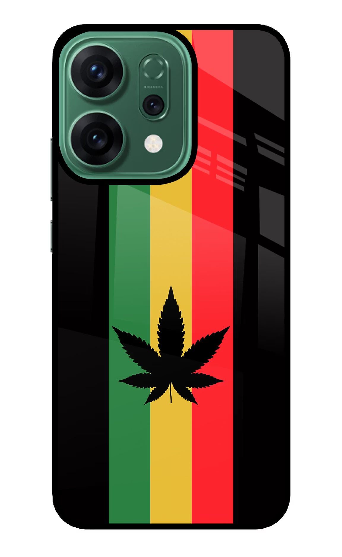 Weed Flag Oppo Reno14 5G Glass Case - Weed Flag Oppo Reno14 5G Glass Case Weed Flag Oppo Reno14 5G Glass Case