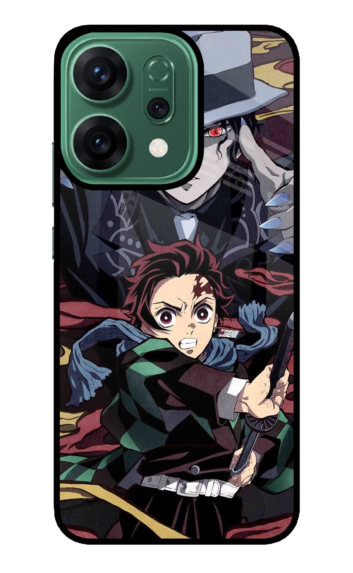 Demon Slayer Oppo Reno14 5G Back Cover - Demon Slayer Oppo Reno14 5G Glass Case Back Cover by Casekaro Demon Slayer Oppo Reno14 5G Glass Case Back Cover by Casekaro