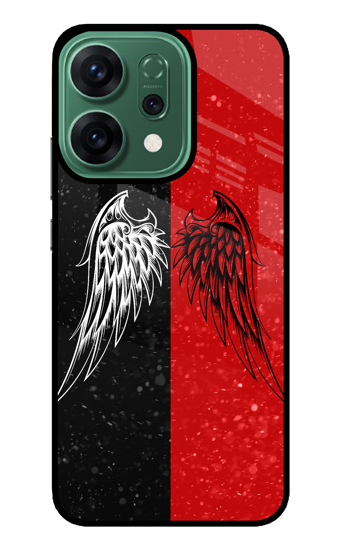 Wings Oppo Reno14 5G Back Cover - Wings Oppo Reno14 5G Glass Case Back Cover by Casekaro Wings Oppo Reno14 5G Glass Case Back Cover by Casekaro