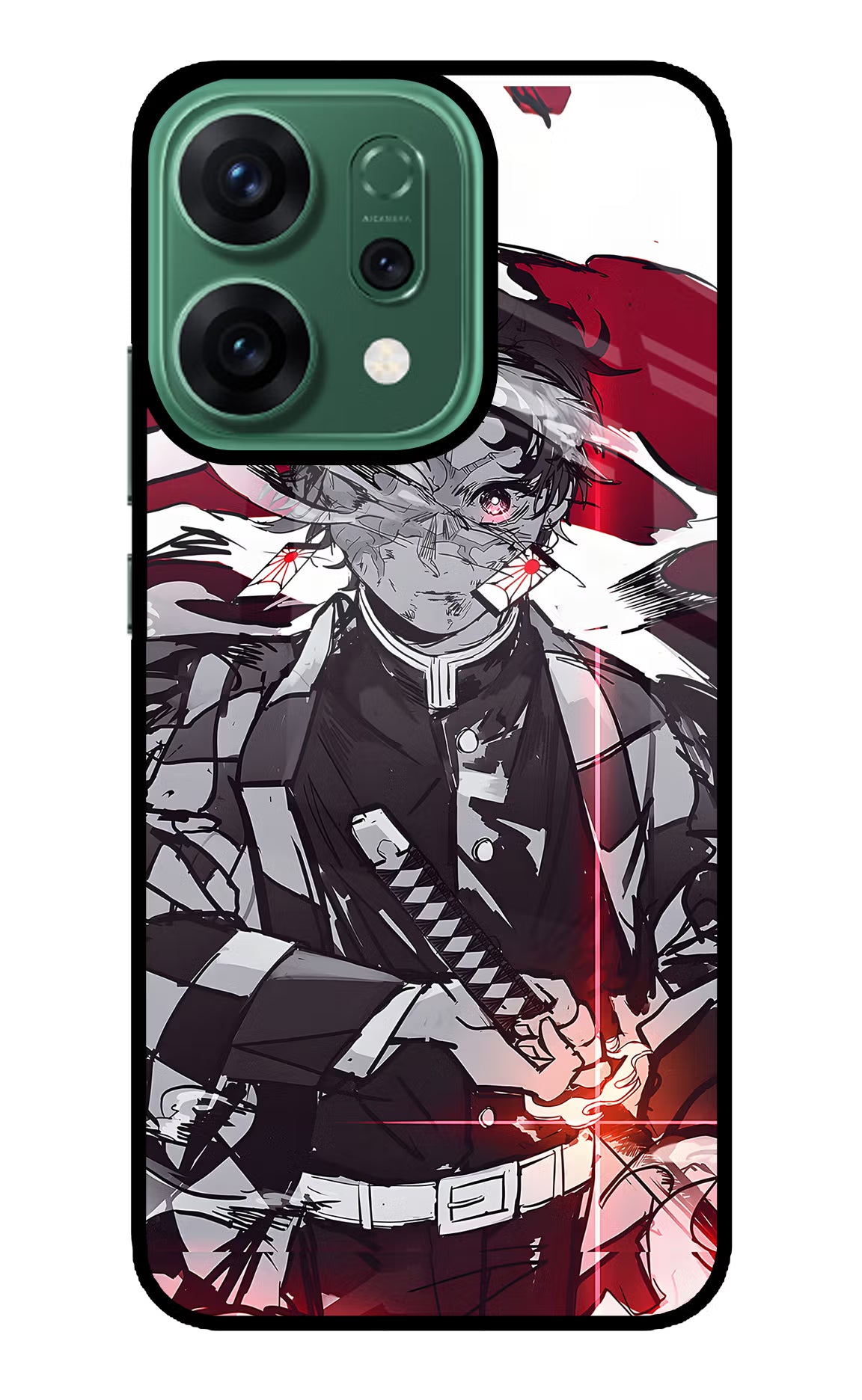 Demon Slayer Oppo Reno14 5G Back Cover - Demon Slayer Oppo Reno14 5G Glass Case Back Cover by Casekaro Demon Slayer Oppo Reno14 5G Glass Case Back Cover by Casekaro