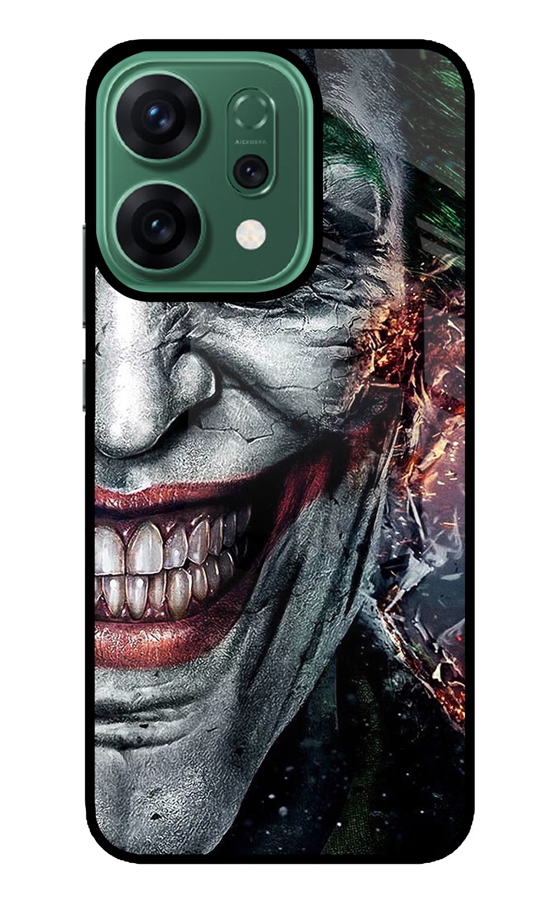 Joker Cam Oppo Reno14 5G Back Cover - Joker Cam Oppo Reno14 5G Glass Case Back Cover by Casekaro Joker Cam Oppo Reno14 5G Glass Case Back Cover by Casekaro