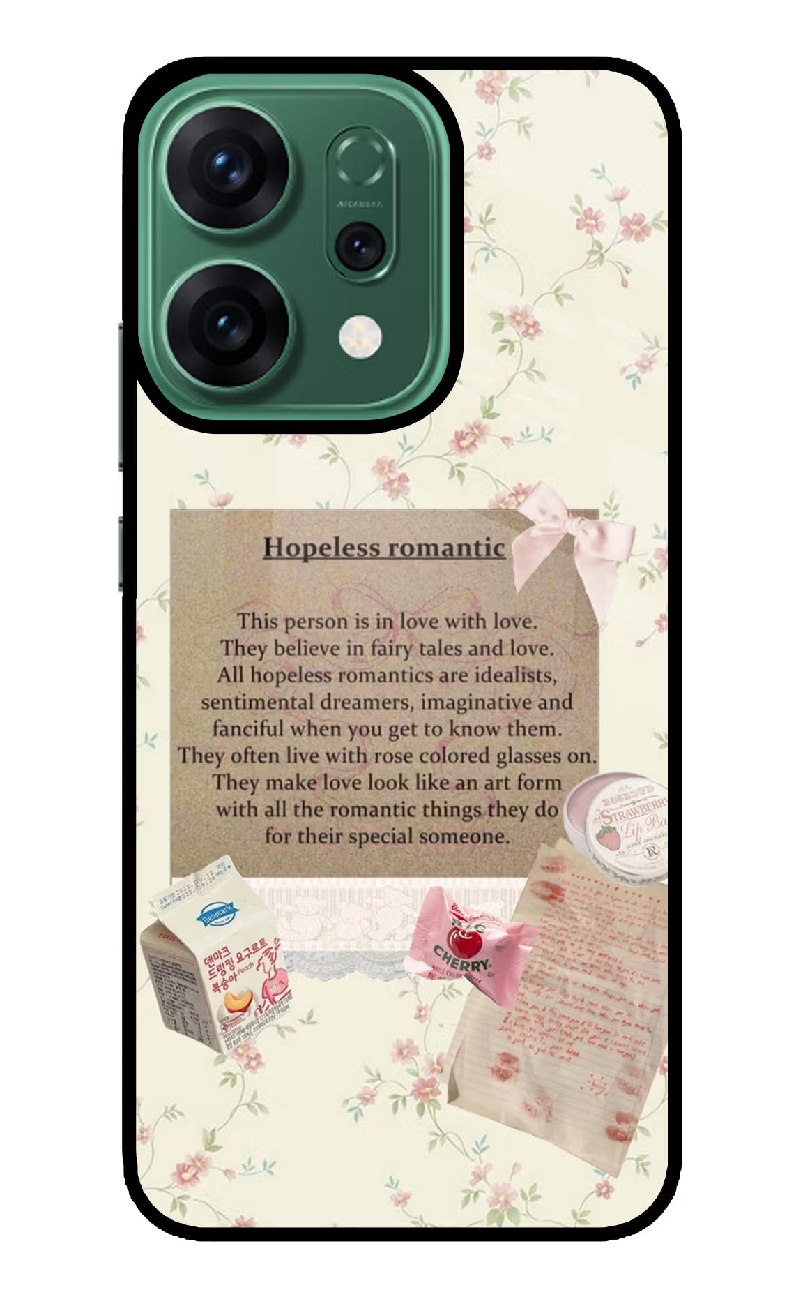 Hopeless Romantic Oppo Reno14 5G Back Cover - Hopeless Romantic Oppo Reno14 5G Glass Case Back Cover by Casekaro Hopeless Romantic Oppo Reno14 5G Glass Case Back Cover by Casekaro
