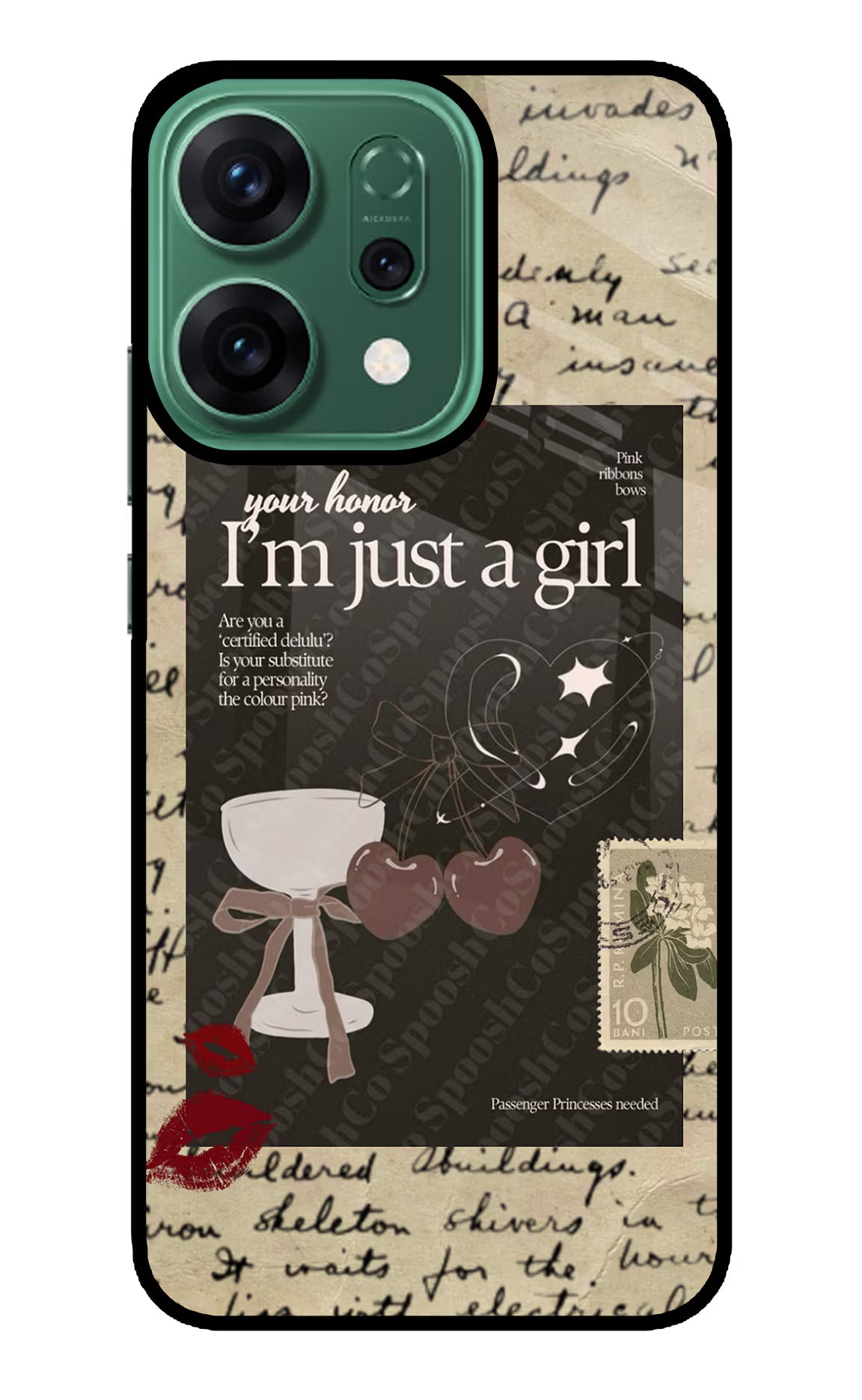 I am just a girl Oppo Reno14 5G Back Cover - I am just a girl Oppo Reno14 5G Glass Case Back Cover by Casekaro I am just a girl Oppo Reno14 5G Glass Case Back Cover by Casekaro