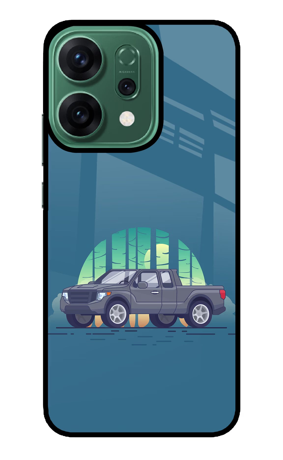 Retro Garage Vibe Oppo Reno14 5G Back Cover - Retro Garage Vibe Oppo Reno14 5G Glass Case Back Cover by Casekaro Retro Garage Vibe Oppo Reno14 5G Glass Case Back Cover by Casekaro