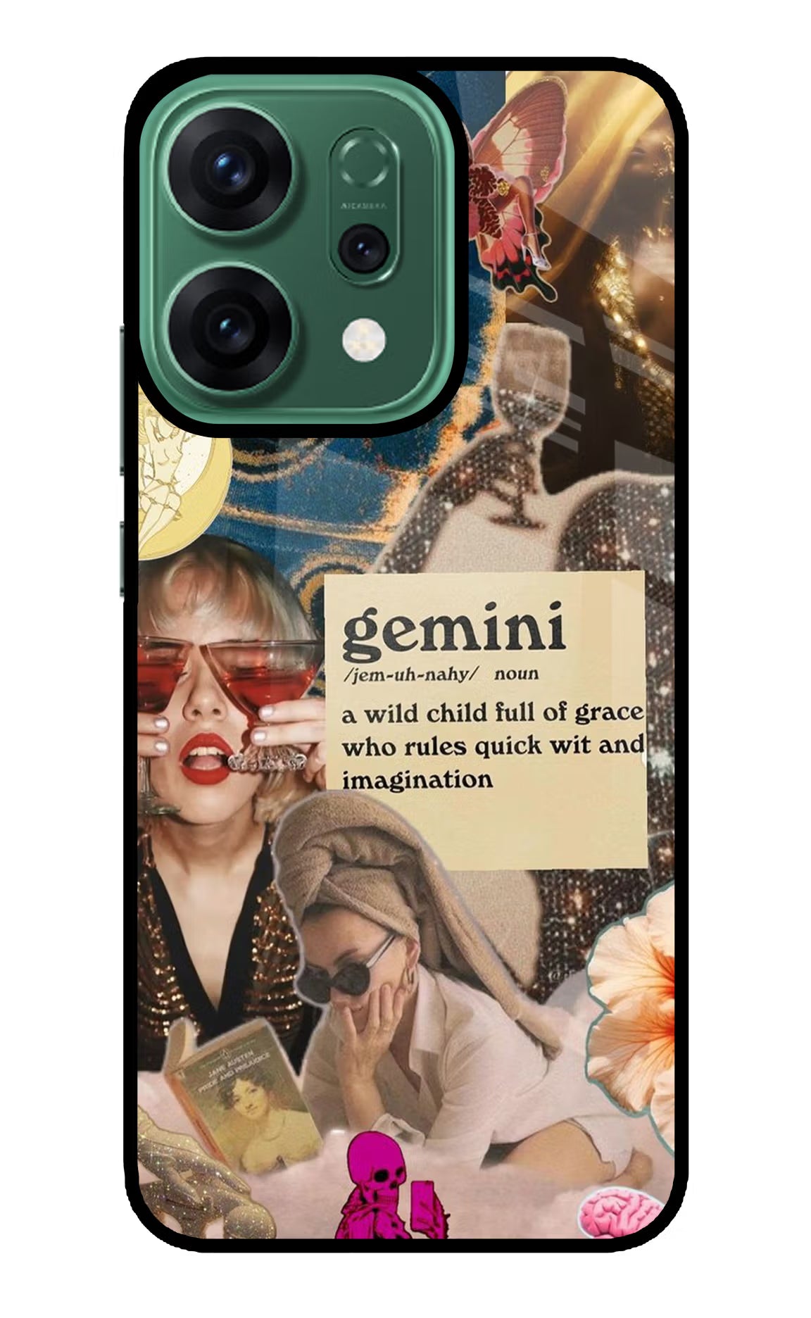 Gemini Zodiac Oppo Reno14 5G Back Cover - Gemini Zodiac Oppo Reno14 5G Glass Case Back Cover by Casekaro Gemini Zodiac Oppo Reno14 5G Glass Case Back Cover by Casekaro