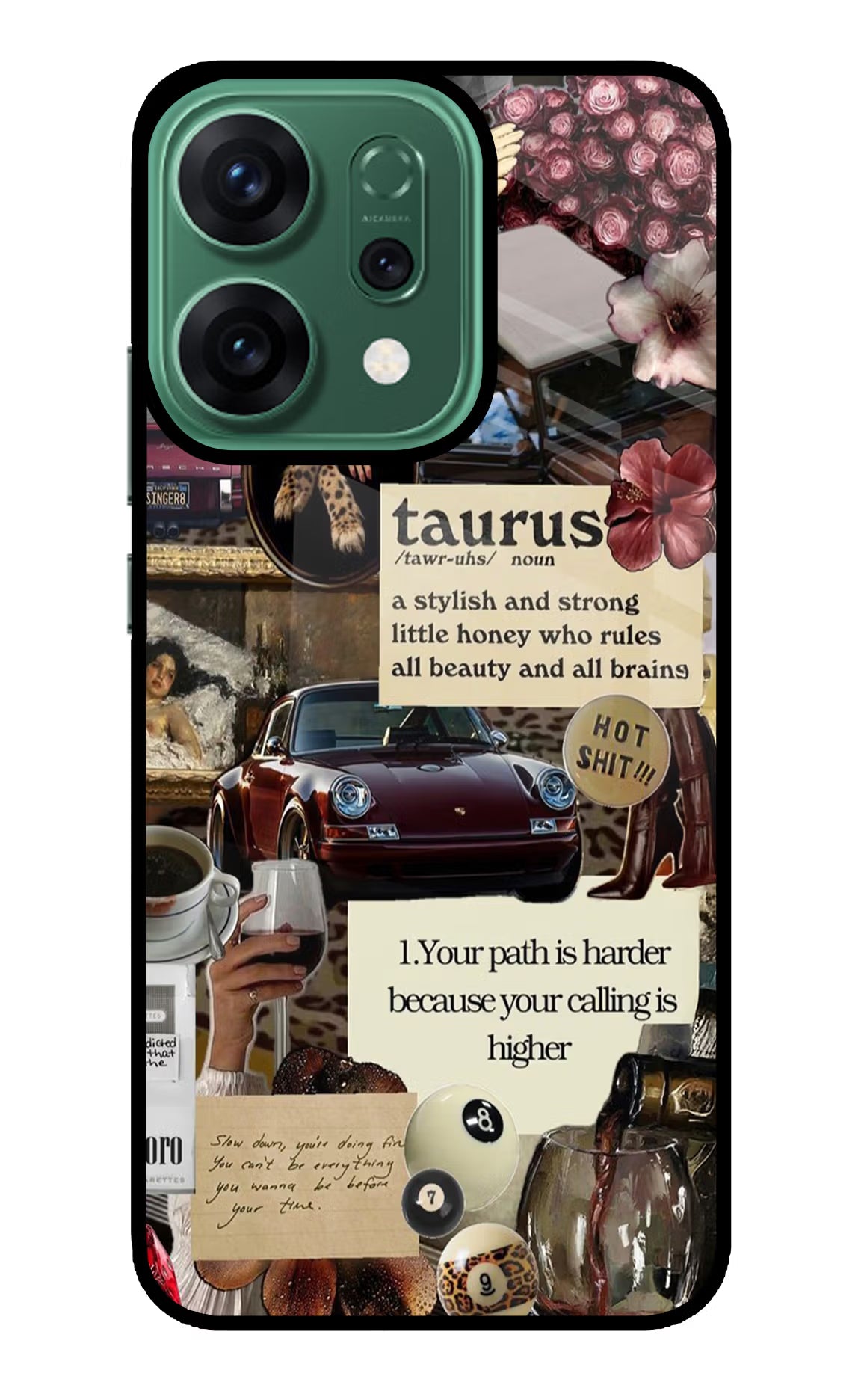 Taurus Zodiac Oppo Reno14 5G Back Cover - Taurus Zodiac Oppo Reno14 5G Glass Case Back Cover by Casekaro Taurus Zodiac Oppo Reno14 5G Glass Case Back Cover by Casekaro