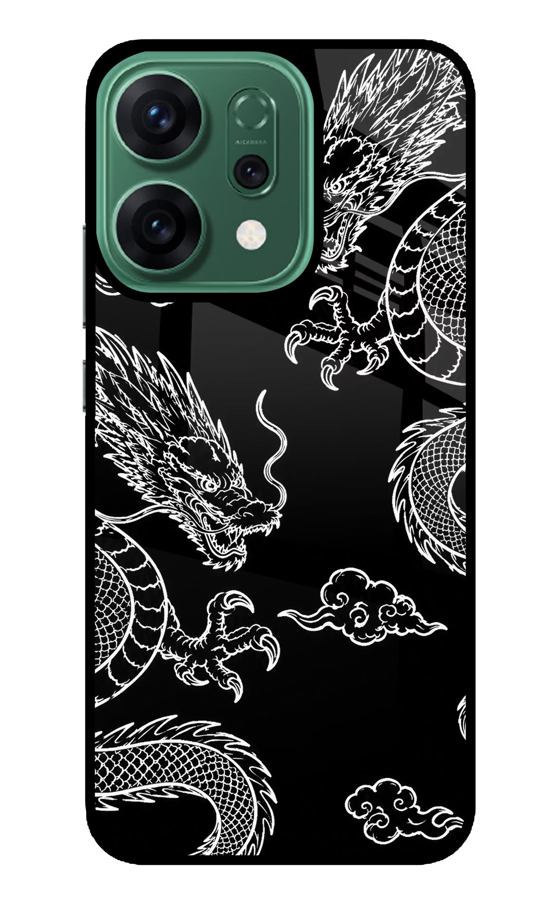 Twin Dragons Oppo Reno14 5G Glass Case - Twin Dragons Oppo Reno14 5G Glass Case Twin Dragons Oppo Reno14 5G Glass Case