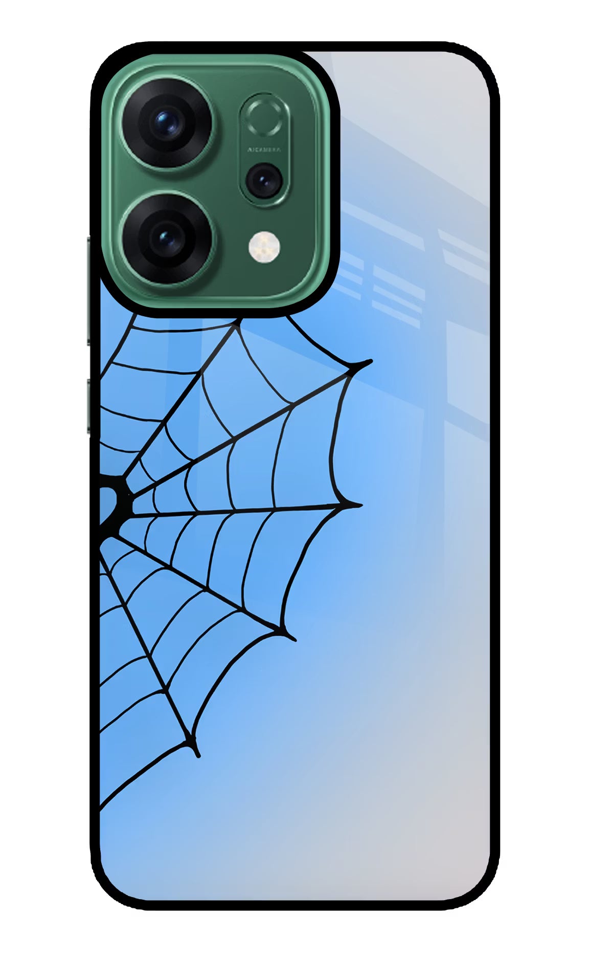 Blue Web Oppo Reno14 5G Glass Case - Blue Web Oppo Reno14 5G Glass Case Blue Web Oppo Reno14 5G Glass Case