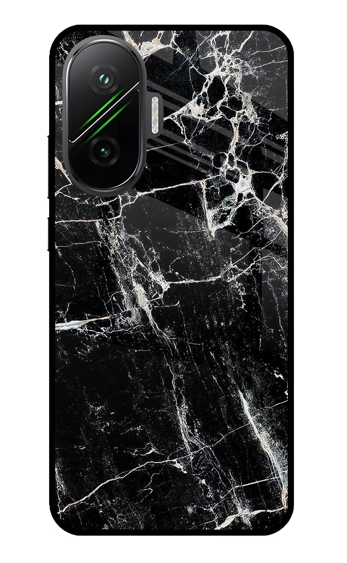Black Marble Texture Poco F7 5G Glass Case - Black Marble Texture Poco F7 5G Glass Case Black Marble Texture Poco F7 5G Glass Case