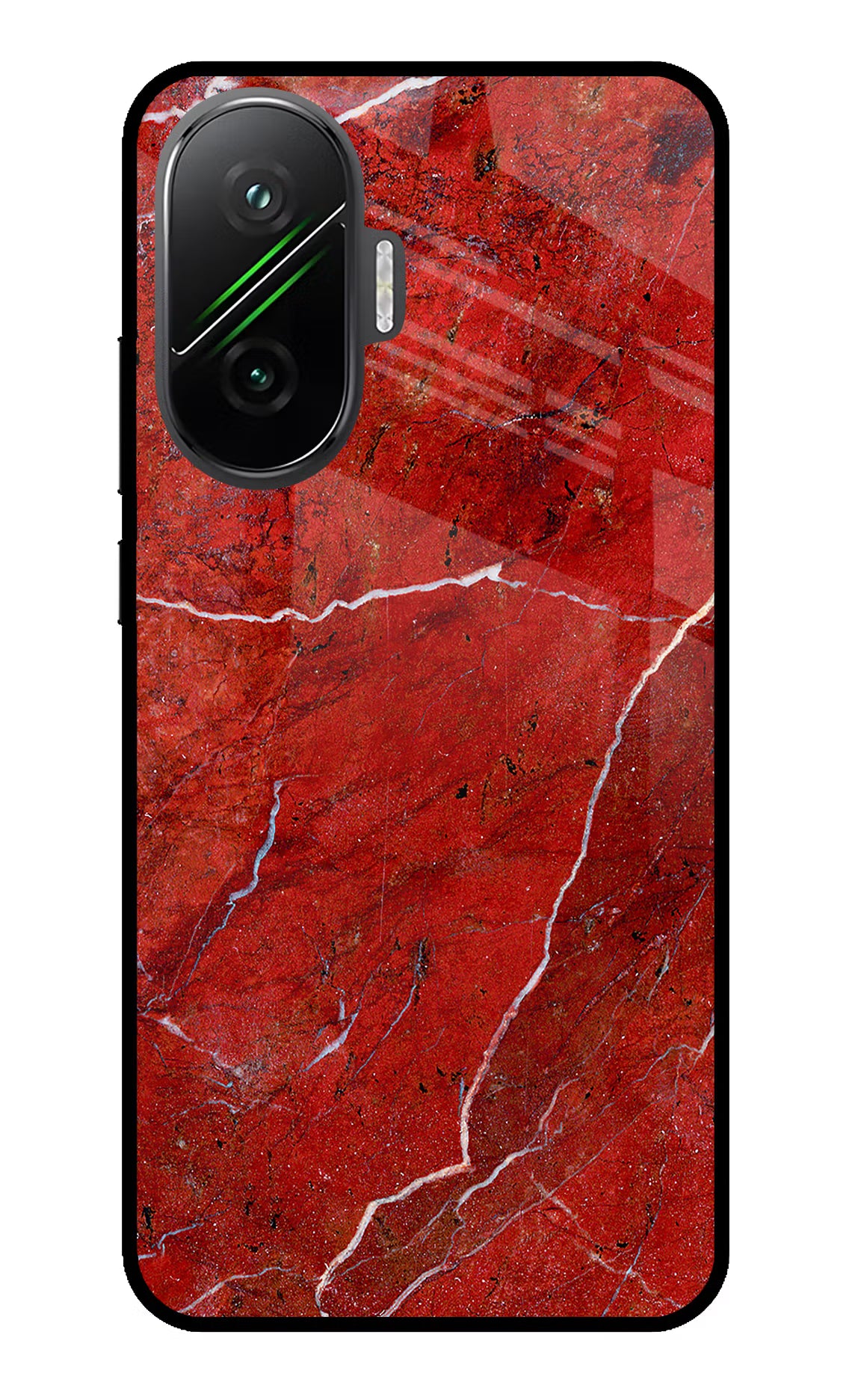 Red Marble Design Poco F7 5G Back Cover - Red Marble Design Poco F7 5G Glass Case Back Cover by Casekaro Red Marble Design Poco F7 5G Glass Case Back Cover by Casekaro