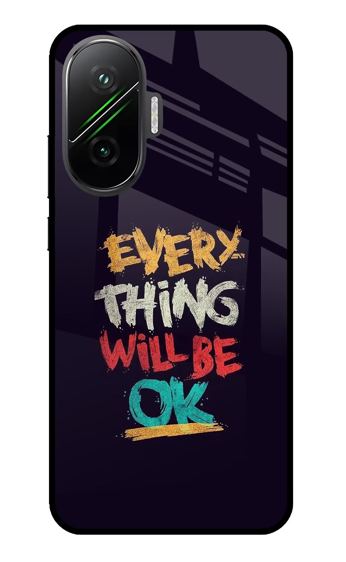 Everything Will Be Ok Poco F7 5G Back Cover - Everything Will Be Ok Poco F7 5G Glass Case Back Cover by Casekaro Everything Will Be Ok Poco F7 5G Glass Case Back Cover by Casekaro