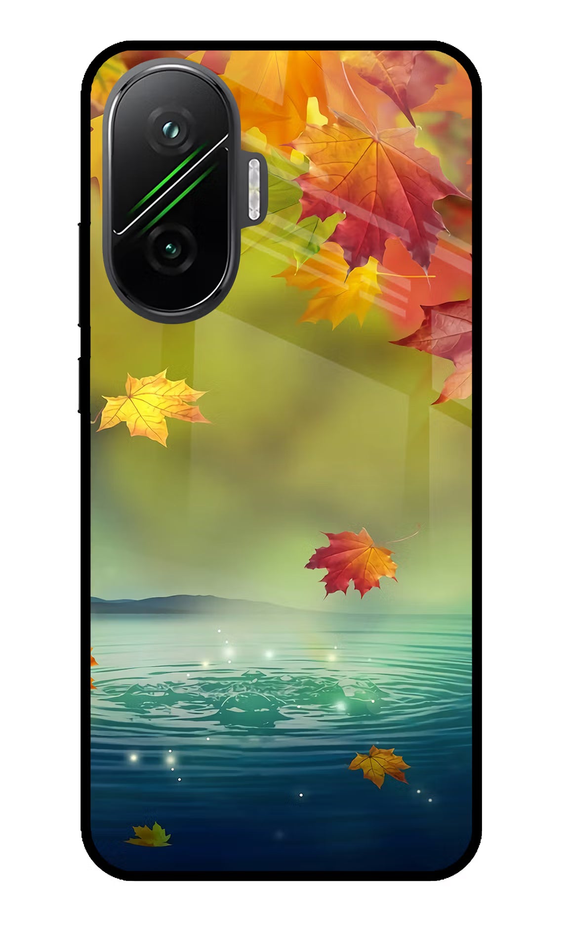 Flowers Poco F7 5G Back Cover - Flowers Poco F7 5G Glass Case Back Cover by Casekaro Flowers Poco F7 5G Glass Case Back Cover by Casekaro
