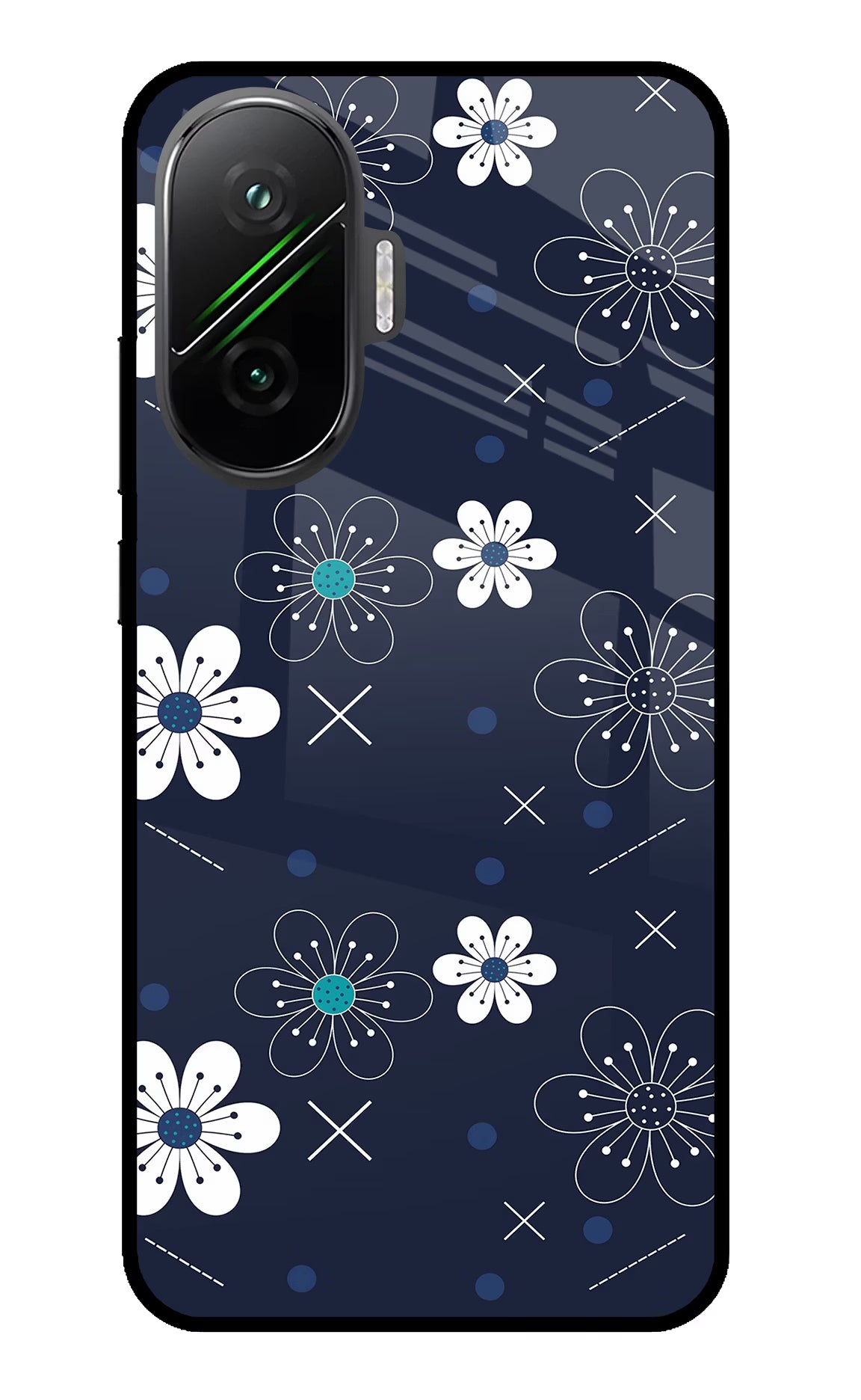 Flowers Poco F7 5G Glass Case - Flowers Poco F7 5G Glass Case Flowers Poco F7 5G Glass Case