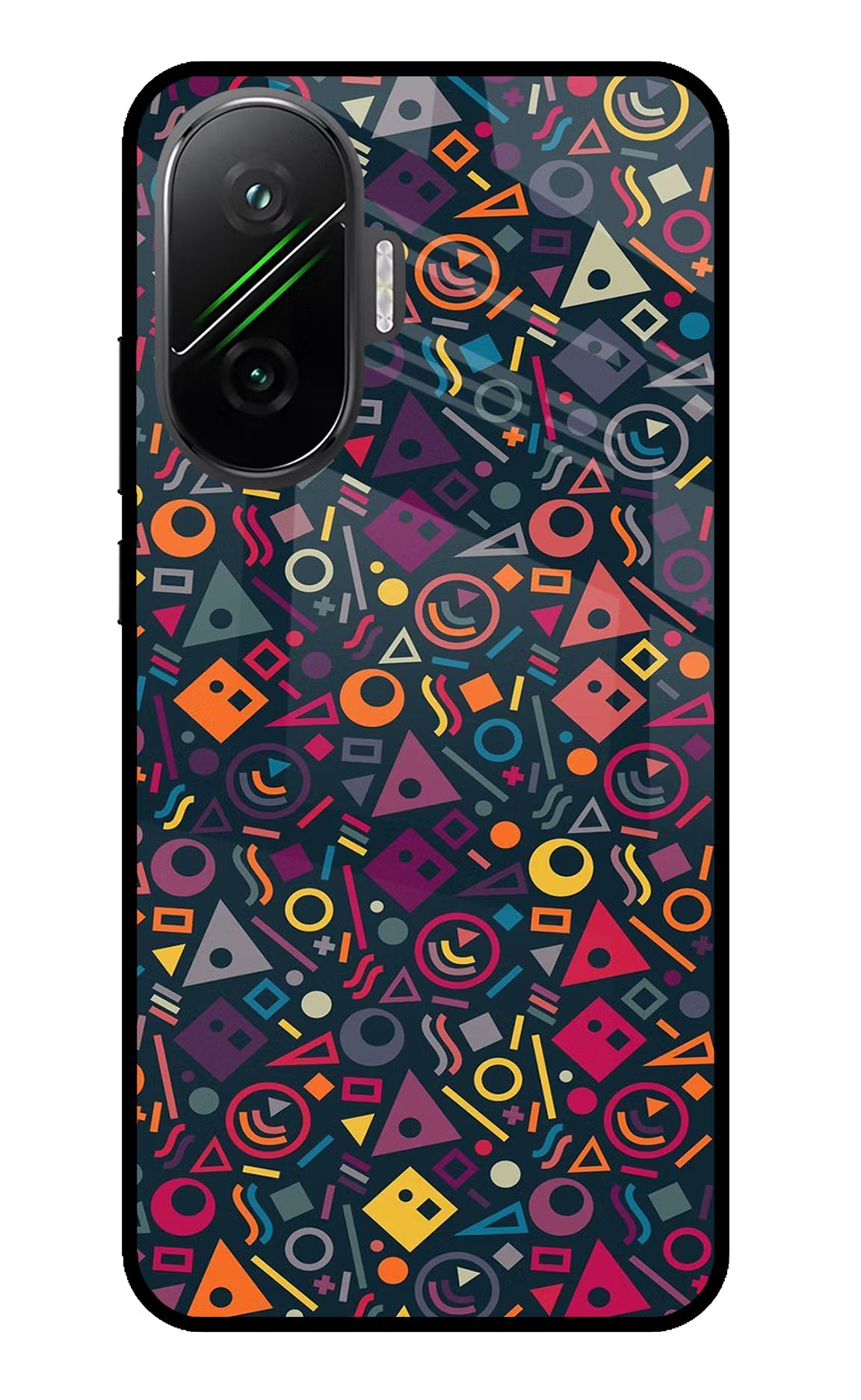 Geometric Abstract Poco F7 5G Back Cover - Geometric Abstract Poco F7 5G Glass Case Back Cover by Casekaro Geometric Abstract Poco F7 5G Glass Case Back Cover by Casekaro