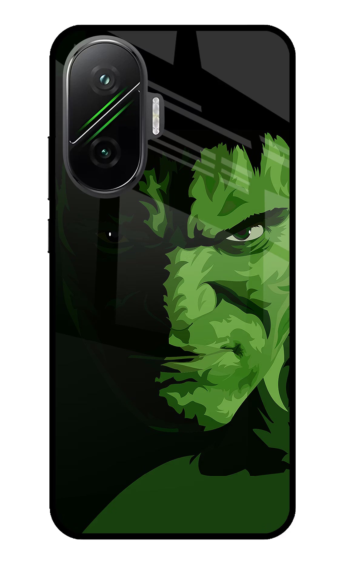 HULK Poco F7 5G Back Cover - HULK Poco F7 5G Glass Case Back Cover by Casekaro HULK Poco F7 5G Glass Case Back Cover by Casekaro