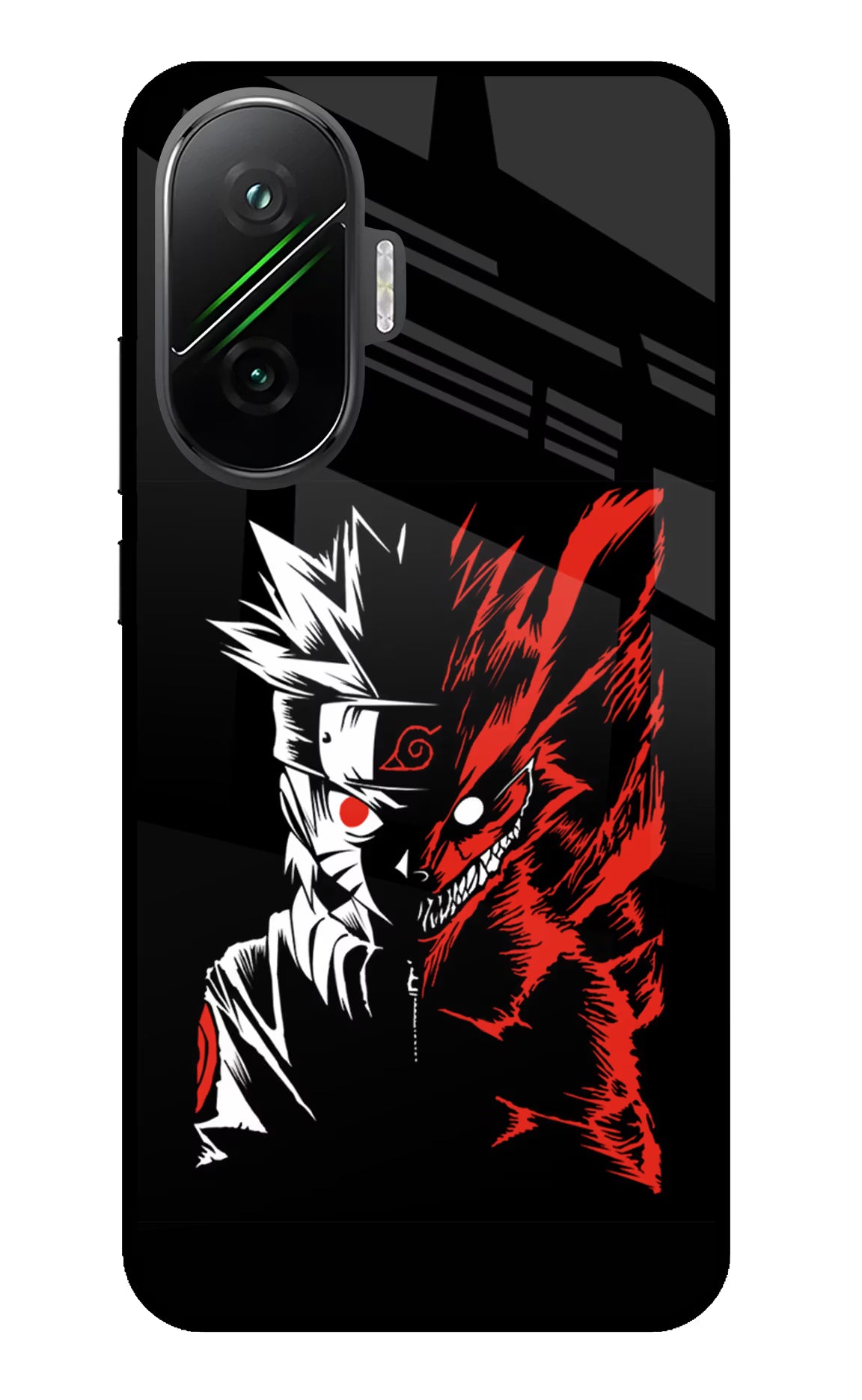 Naruto Two Face Poco F7 5G Back Cover - Naruto Two Face Poco F7 5G Glass Case Back Cover by Casekaro Naruto Two Face Poco F7 5G Glass Case Back Cover by Casekaro