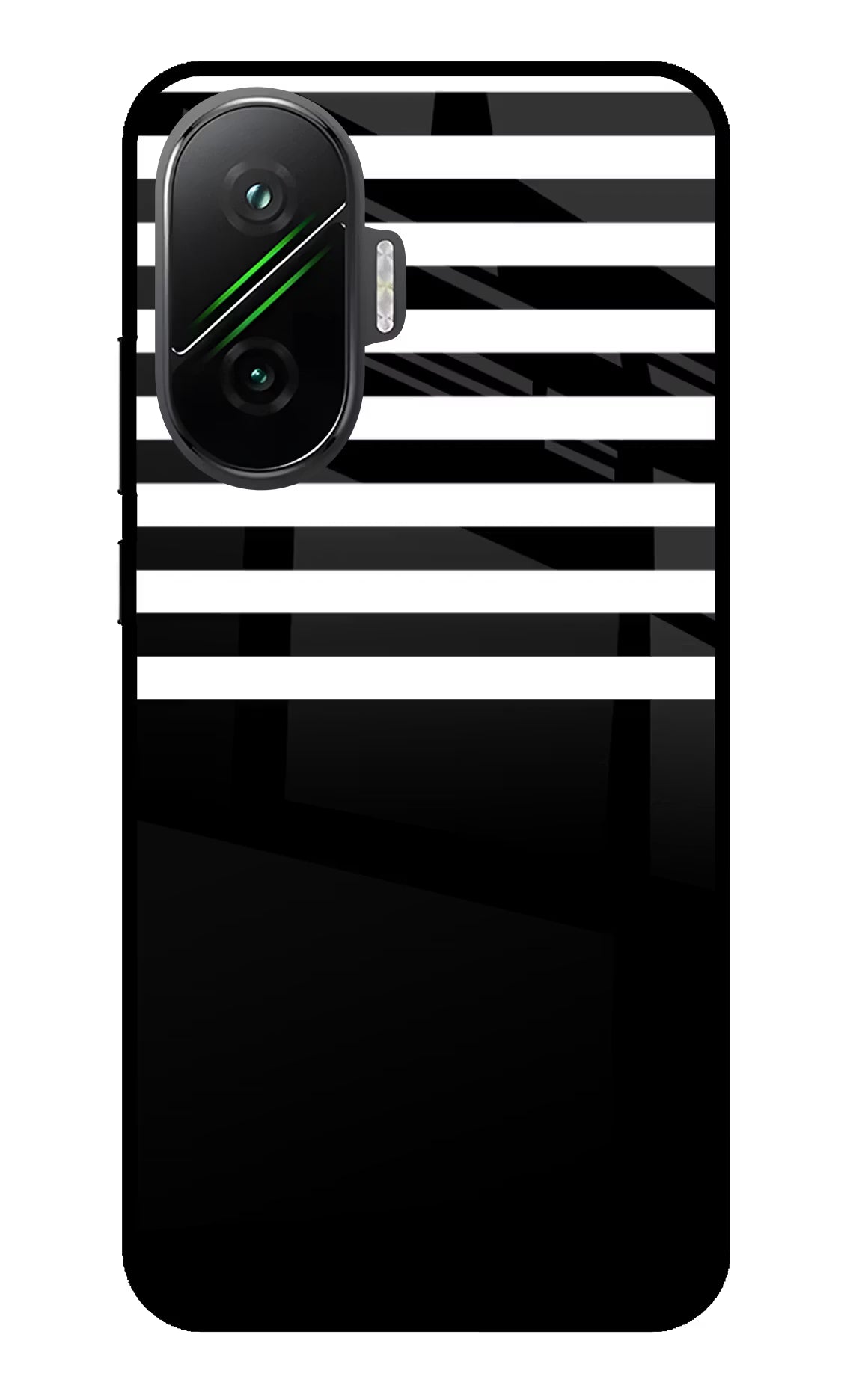 Black and White Print Poco F7 5G Glass Case - Black and White Print Poco F7 5G Glass Case Black and White Print Poco F7 5G Glass Case
