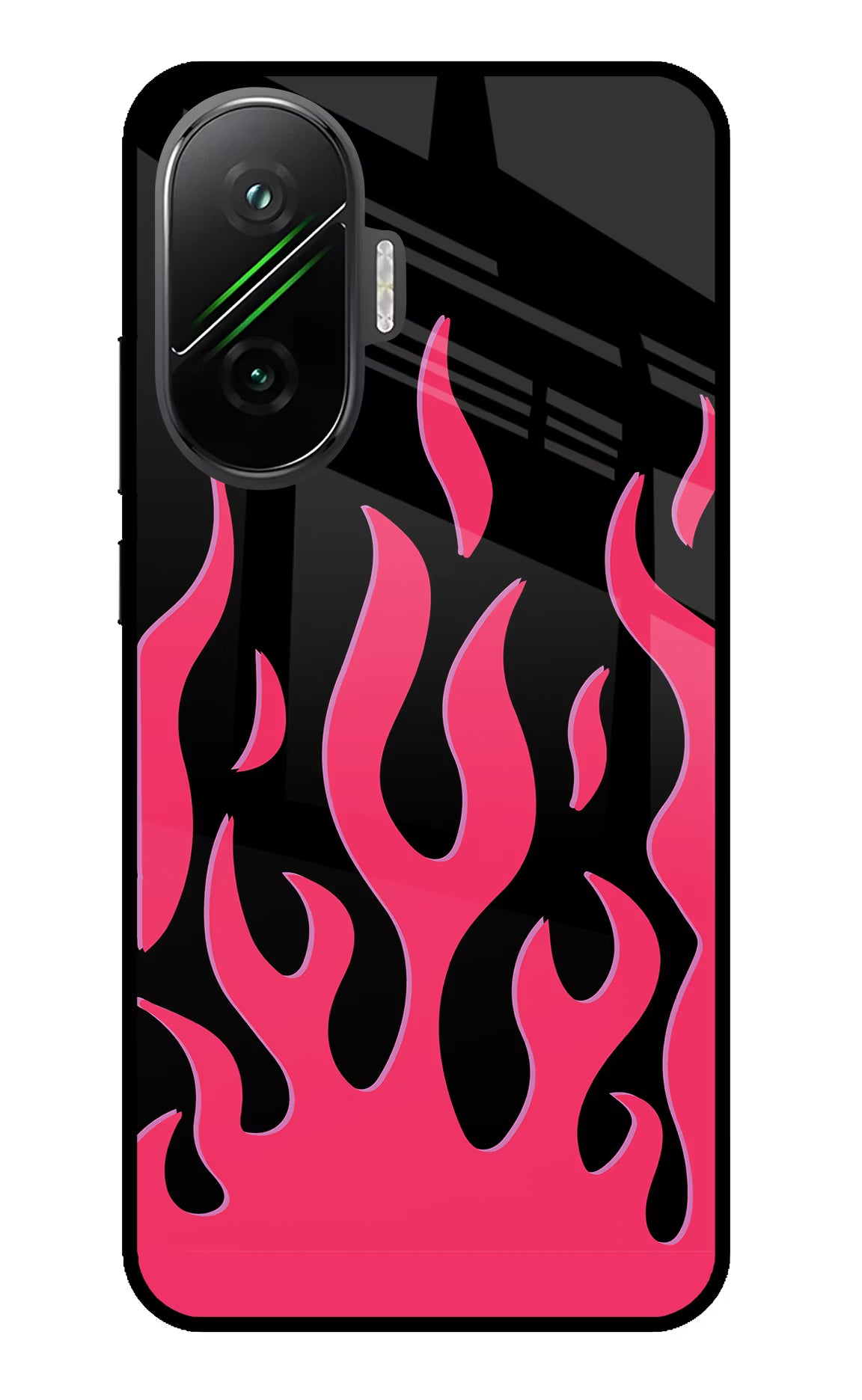 Fire Flames Poco F7 5G Back Cover - Fire Flames Poco F7 5G Glass Case Back Cover by Casekaro Fire Flames Poco F7 5G Glass Case Back Cover by Casekaro